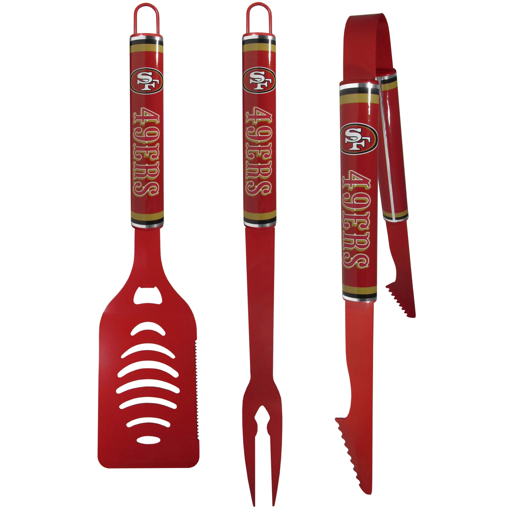 San Francisco 49ers 3 pc Color BBQ Tools - San Francisco 49ers - Flyclothing LLC