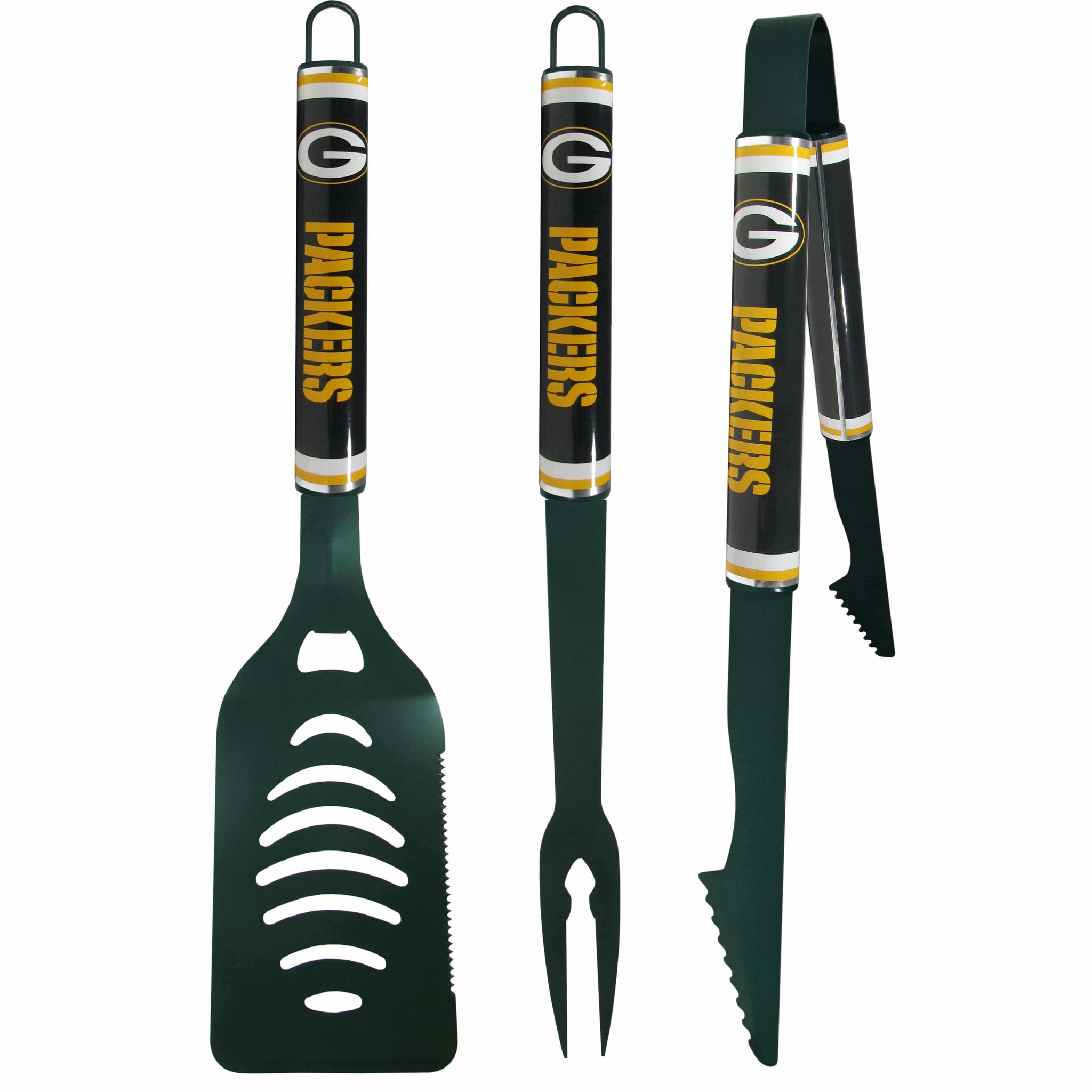 Green Bay Packers 3 pc Color BBQ Tools - Green Bay Packers - Flyclothing LLC