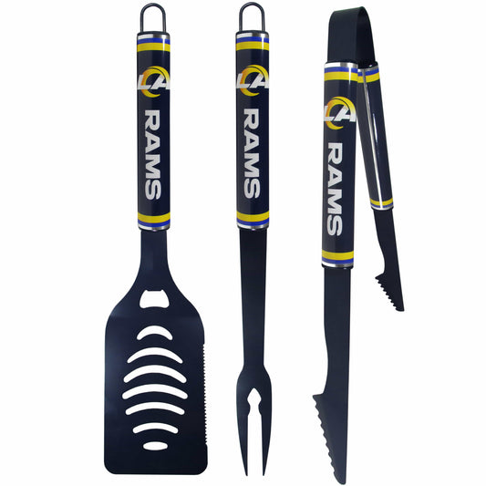 Los Angeles Rams 3 pc Color BBQ Tools - Los Angeles Rams