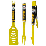 Pittsburgh Steelers 3 pc Color BBQ Tools - Pittsburgh Steelers