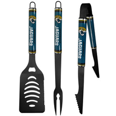 Jacksonville Jaguars 3 pc Color BBQ Tools - Jacksonville Jaguars