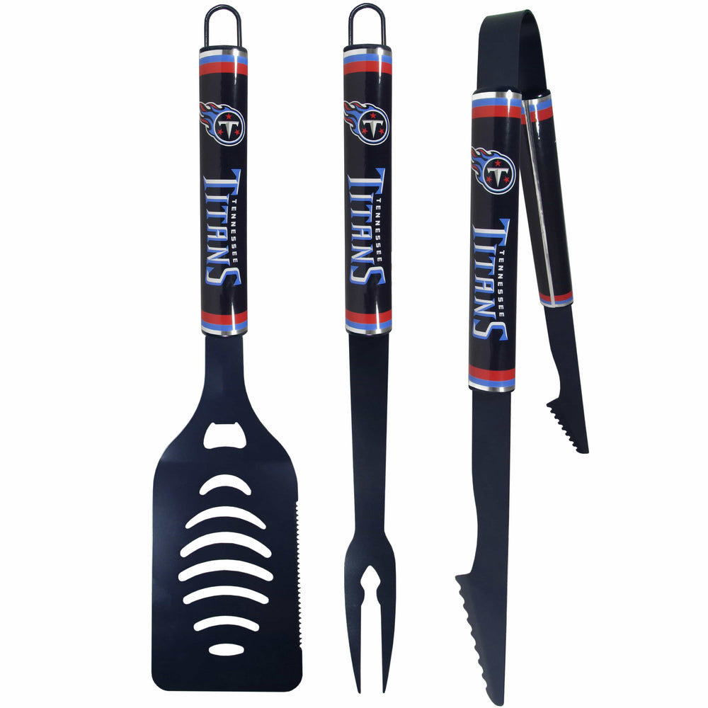 Tennessee Titans 3 pc Color BBQ Tools - Tennessee Titans