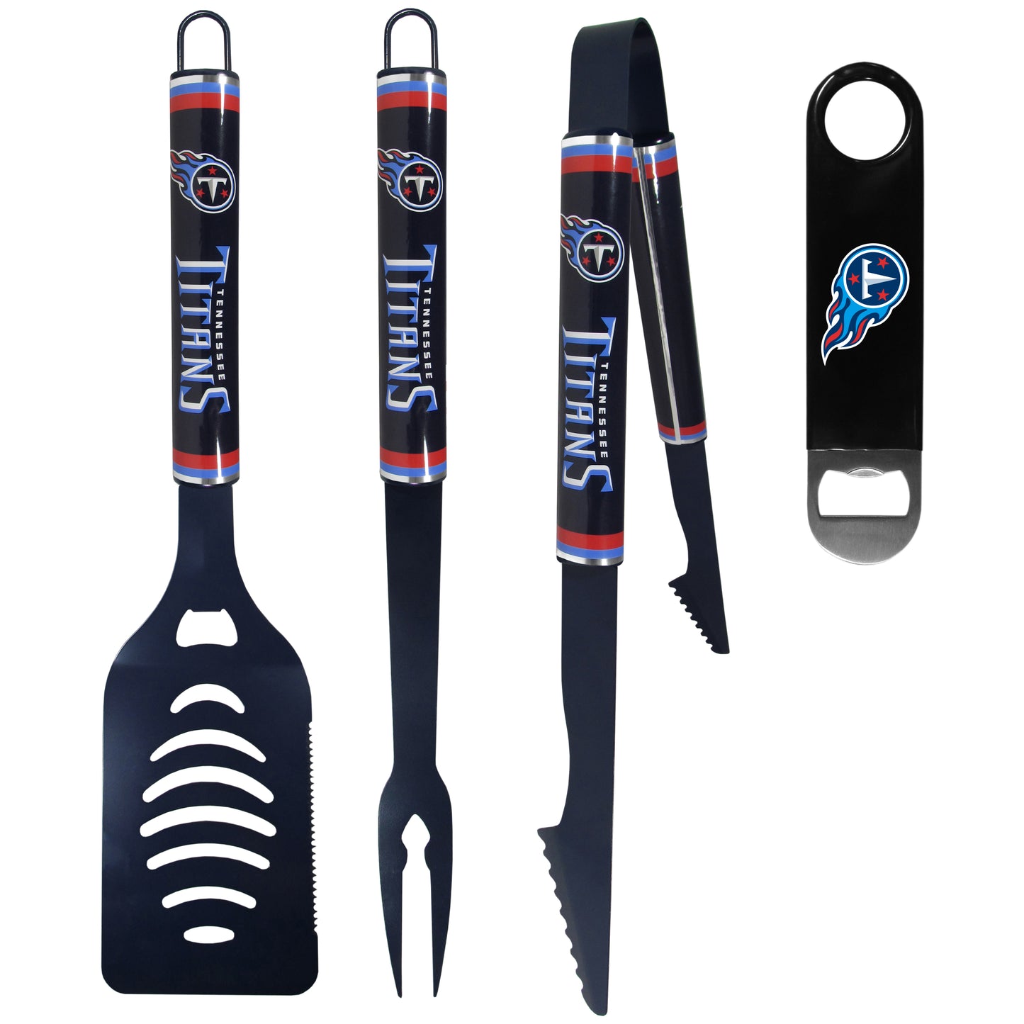 Tennessee Titans 3 pc Logo BBQ Tools w/Bottle Opener