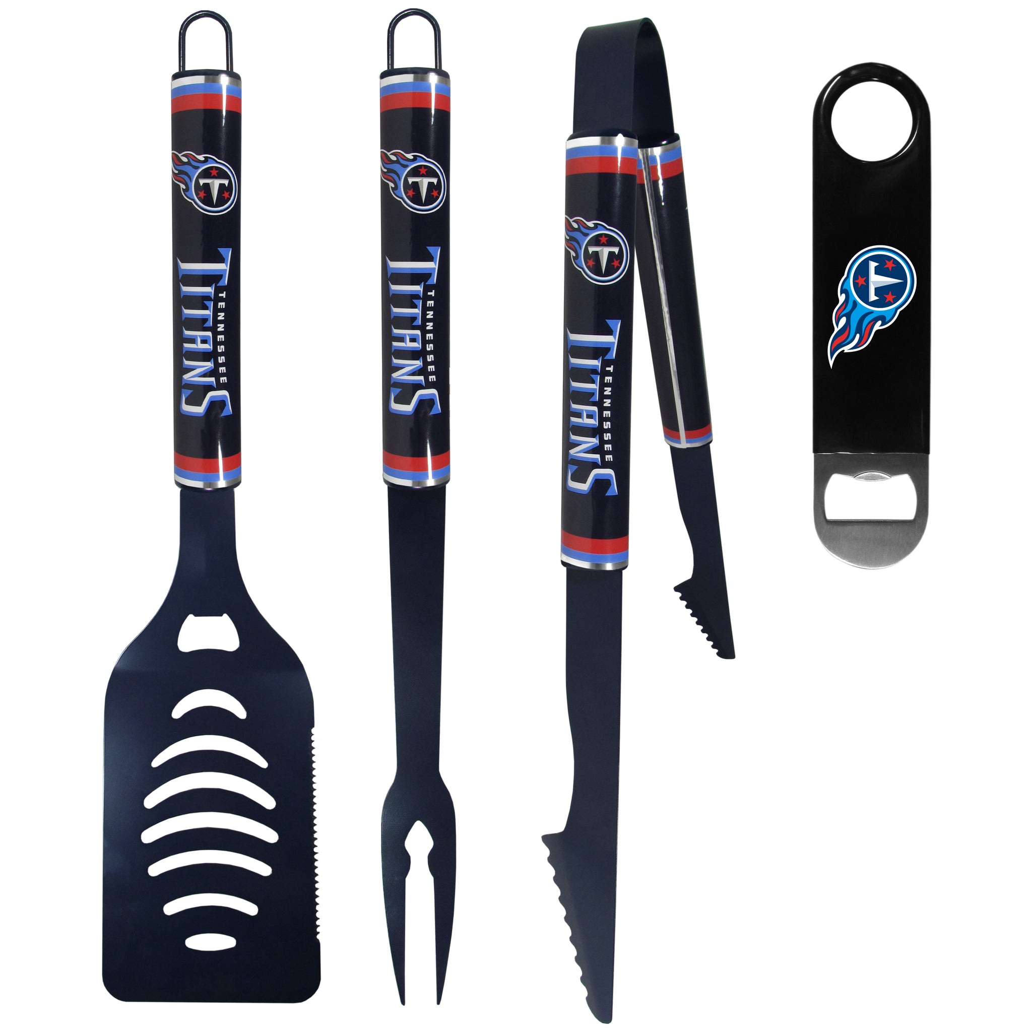 Tennessee Titans 3 pc Logo BBQ Tools w/Bottle Opener