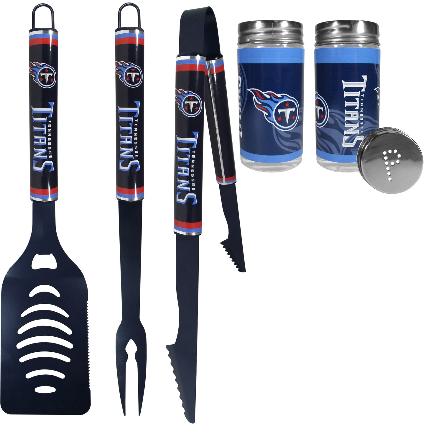 Tennessee Titans 3 pc Logo BBQ Tools w/Shakers