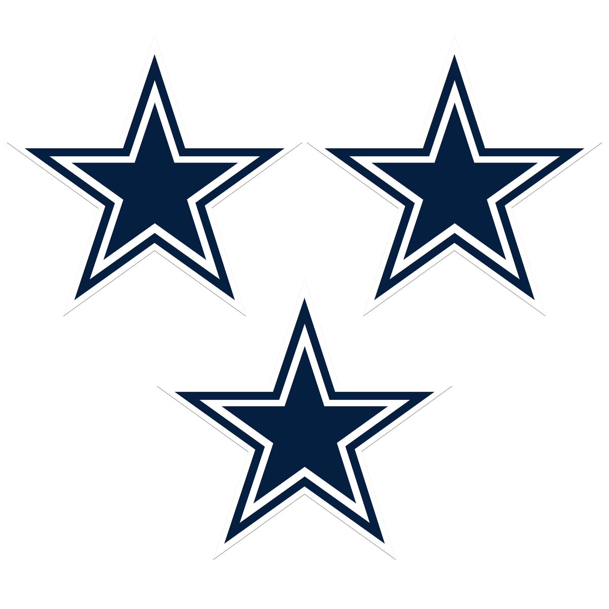 Dallas Cowboys Auto Decal 3 Pack