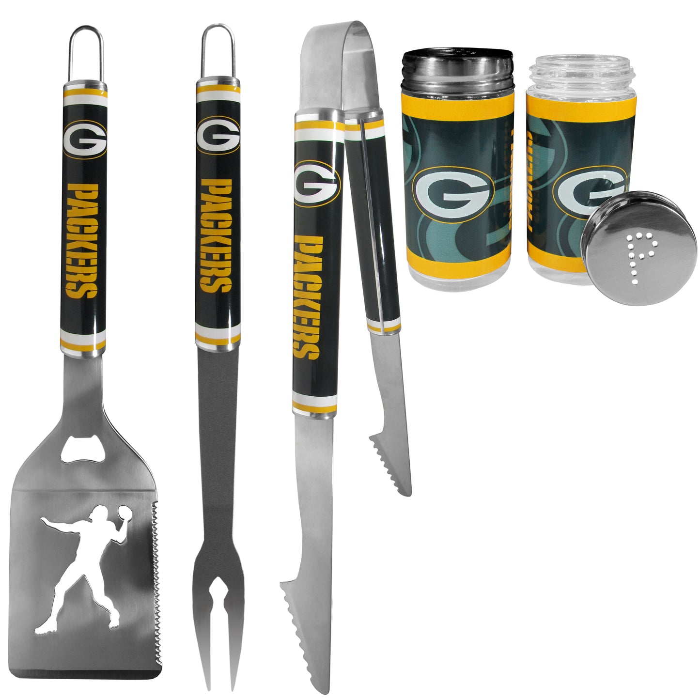 Chicago Bears 3 pc Steel Logo BBQ Tools w/Shakers