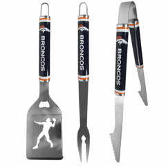 Denver Broncos 3 pc Steel BBQ Tool Set - Denver Broncos