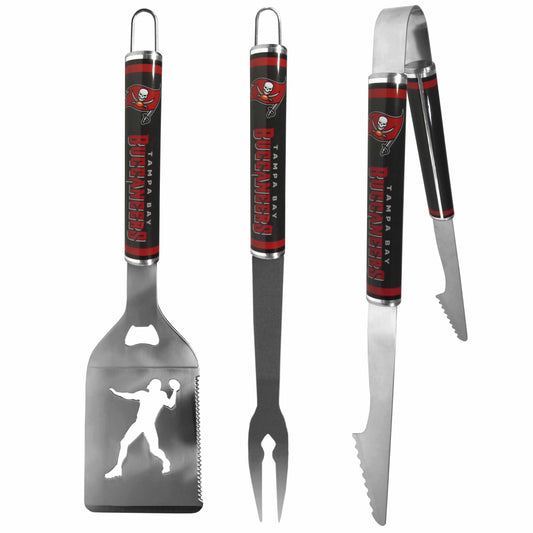 Tampa Bay Buccaneers 3 pc Steel BBQ Tool Set - Tampa Bay Buccaneers - Flyclothing LLC