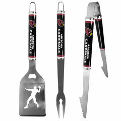 Arizona Cardinals 3 pc Steel BBQ Tool Set - Arizona Cardinals