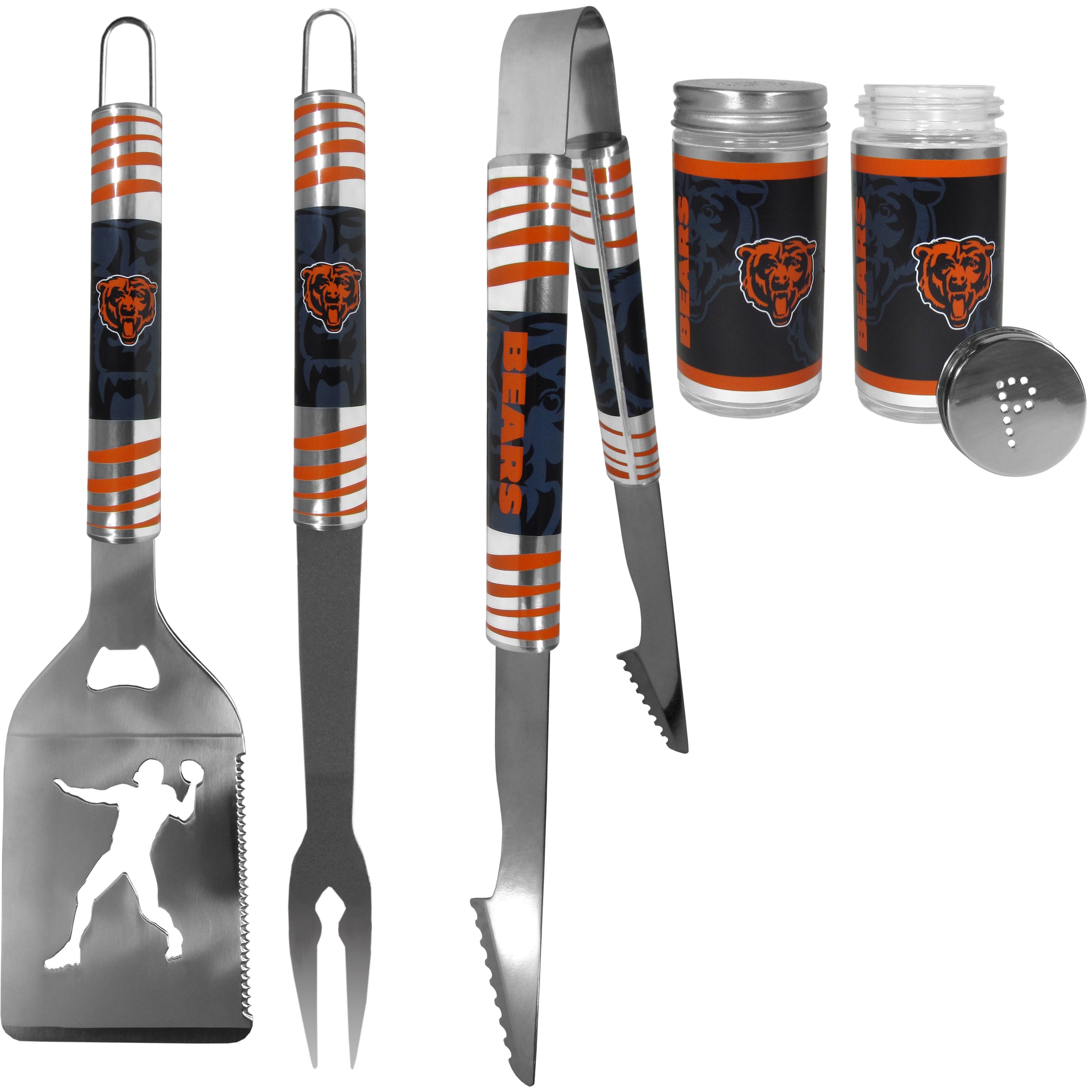 Chicago Bears 3pc Tailgate BBQ Tools w/Shakers