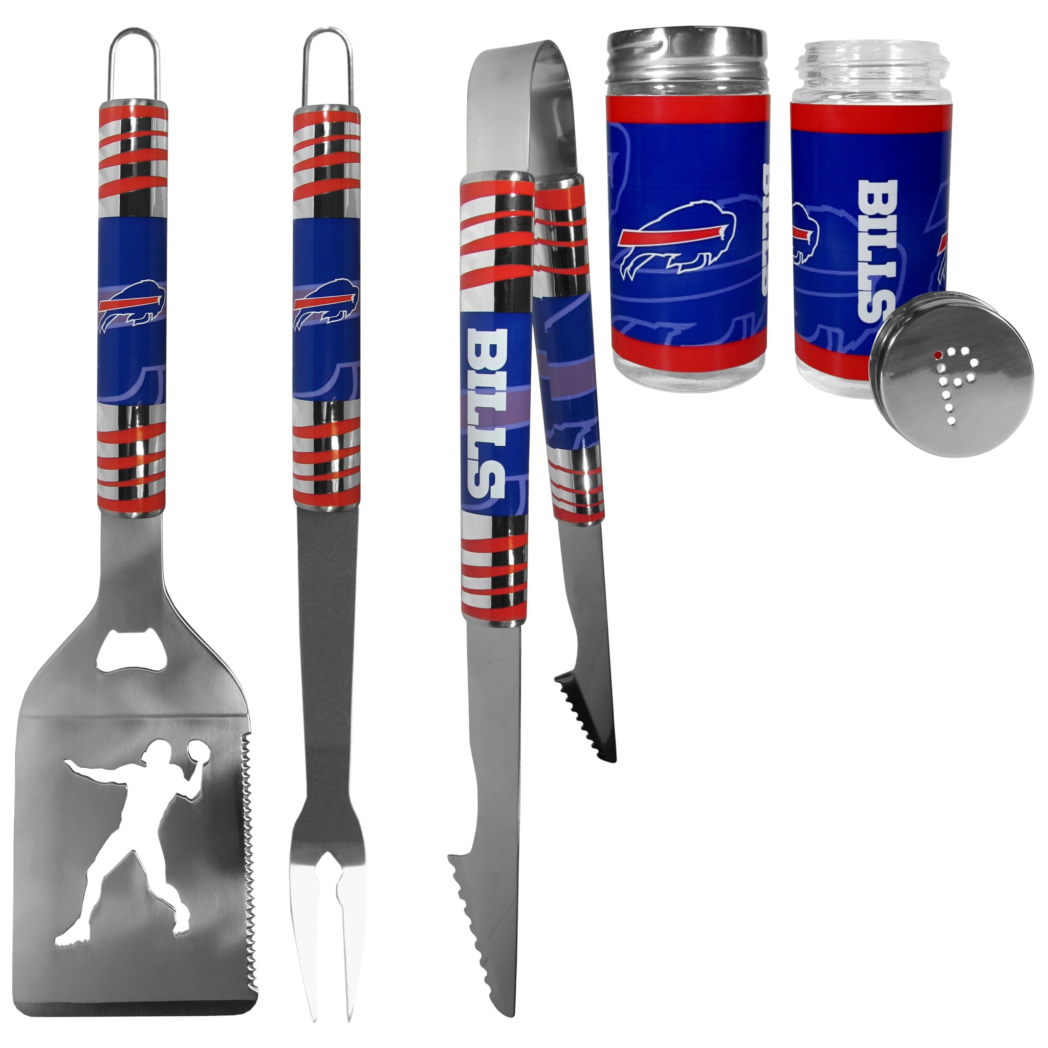 Buffalo Bills 3pc Tailgate BBQ Tools w/Shakers