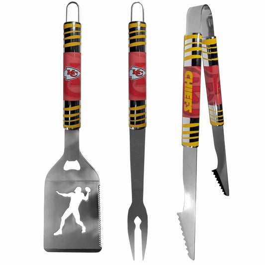 Kansas City Chiefs 3 pc Tailgater BBQ Tools - Kansas City Chiefs