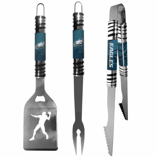 Philadelphia Eagles 3 pc Tailgater BBQ Tools - Philadelphia Eagles