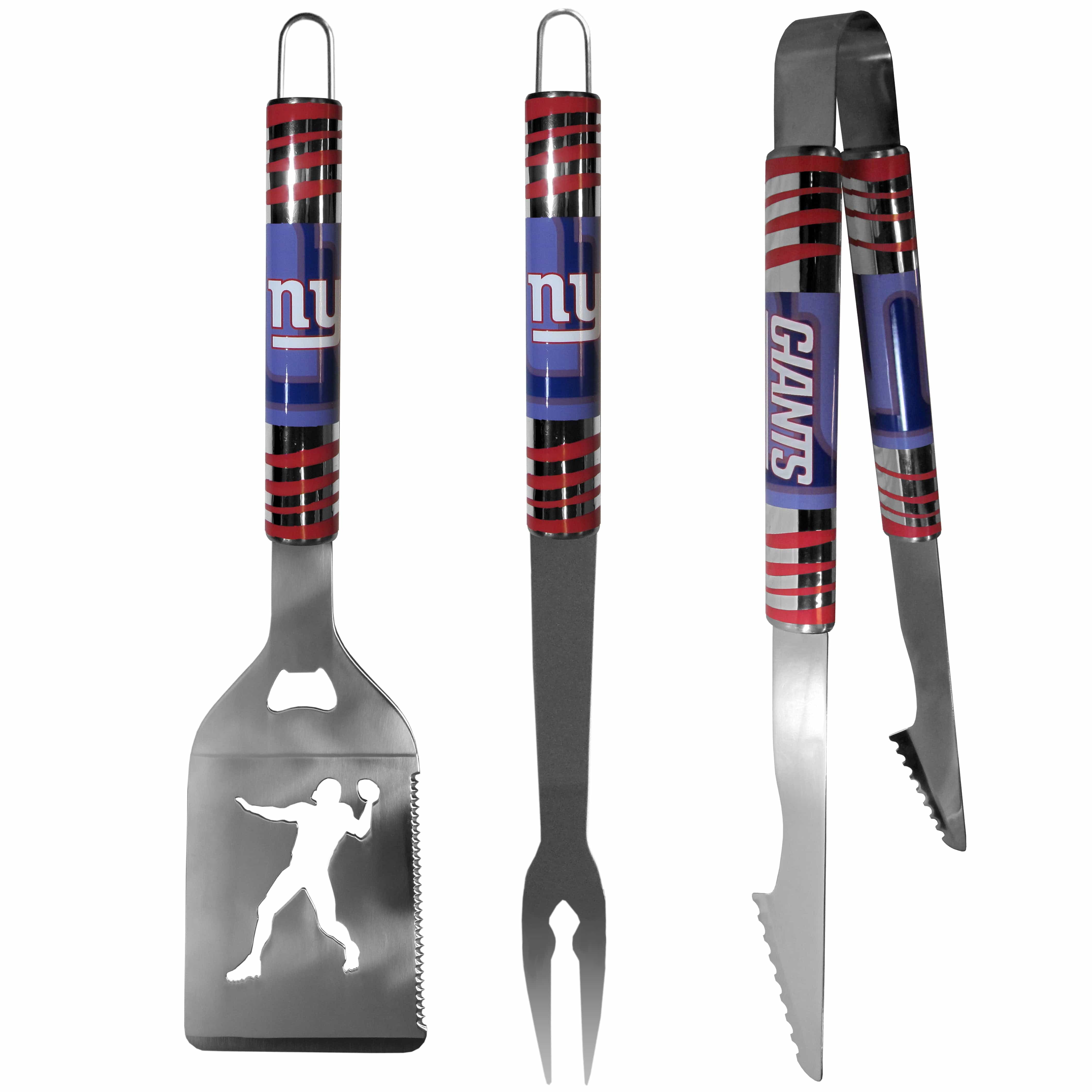 New York Giants 3 pc Tailgater BBQ Tools - New York Giants