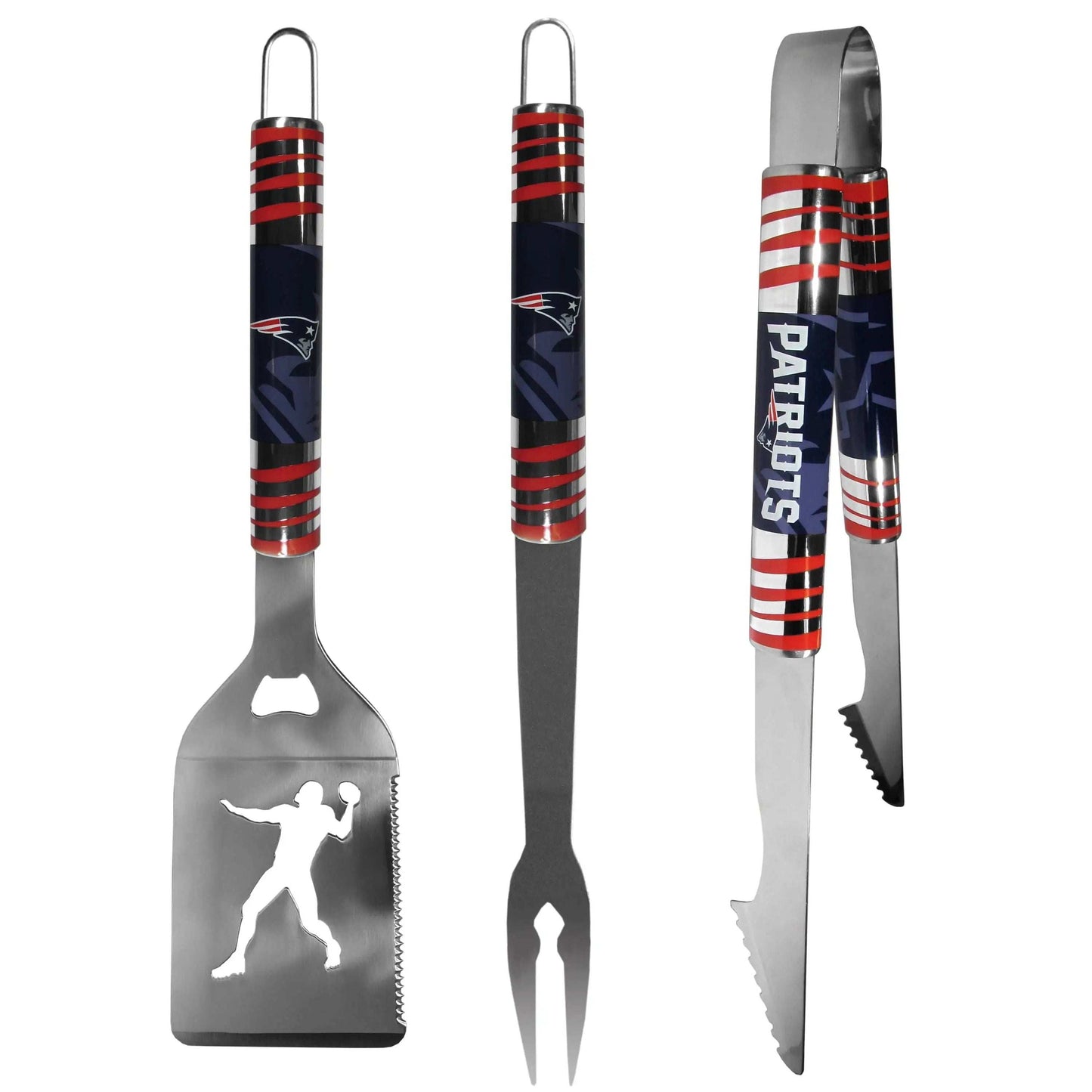 New England Patriots 3 pc Tailgater BBQ Tools - New England Patriots - Flyclothing LLC