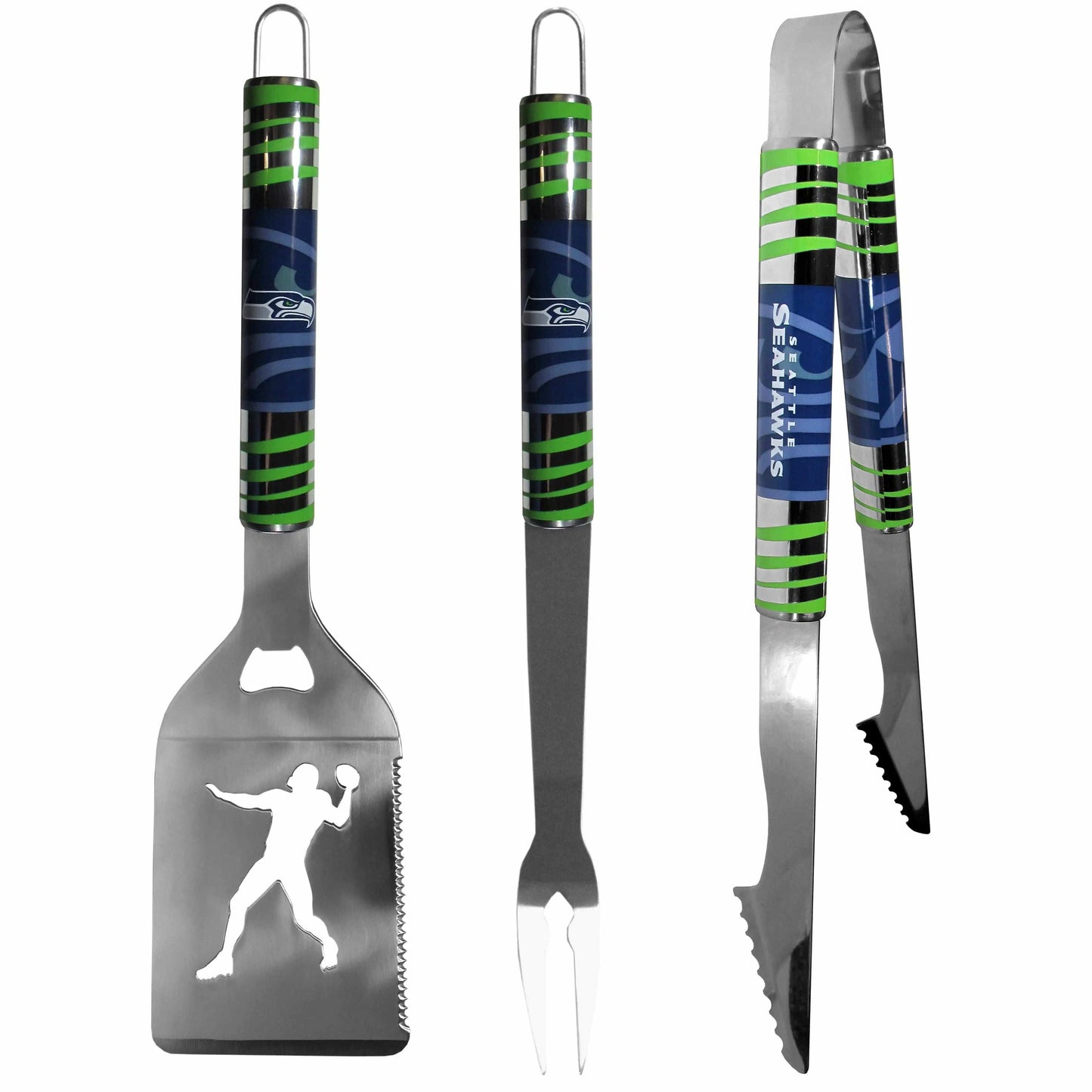 Seattle Seahawks 3 pc Tailgater BBQ Tools - Seattle Seahawks - Flyclothing LLC