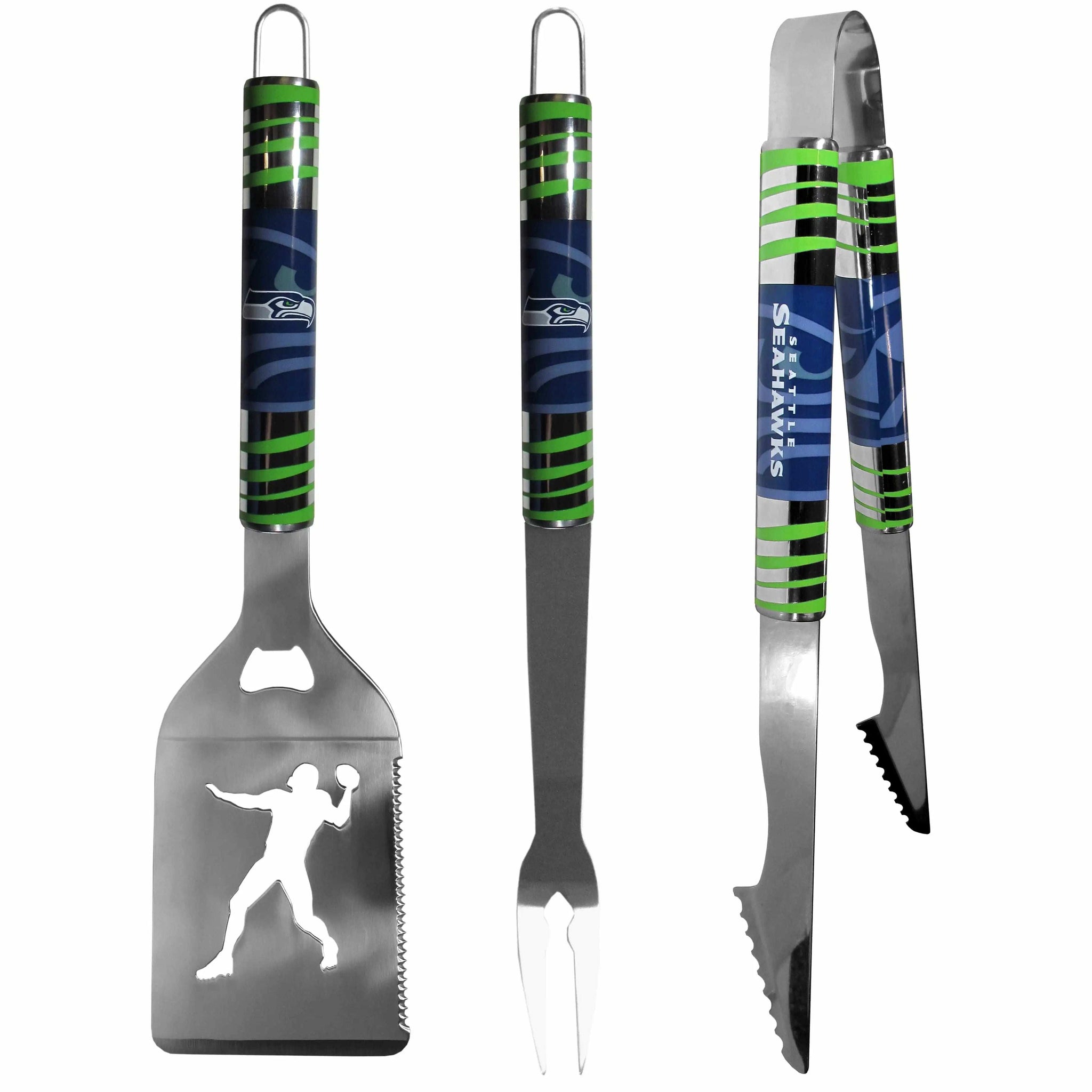 Seattle Seahawks 3 pc Tailgater BBQ Tools - Seattle Seahawks - Flyclothing LLC
