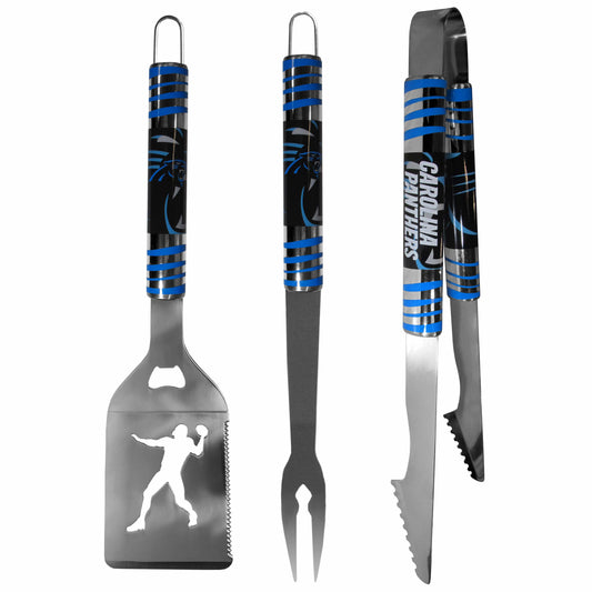 Carolina Panthers 3 pc Tailgater BBQ Tools - Carolina Panthers
