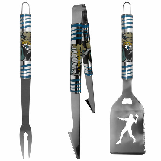 Jacksonville Jaguars 3 pc Tailgater BBQ Tools - Jacksonville Jaguars