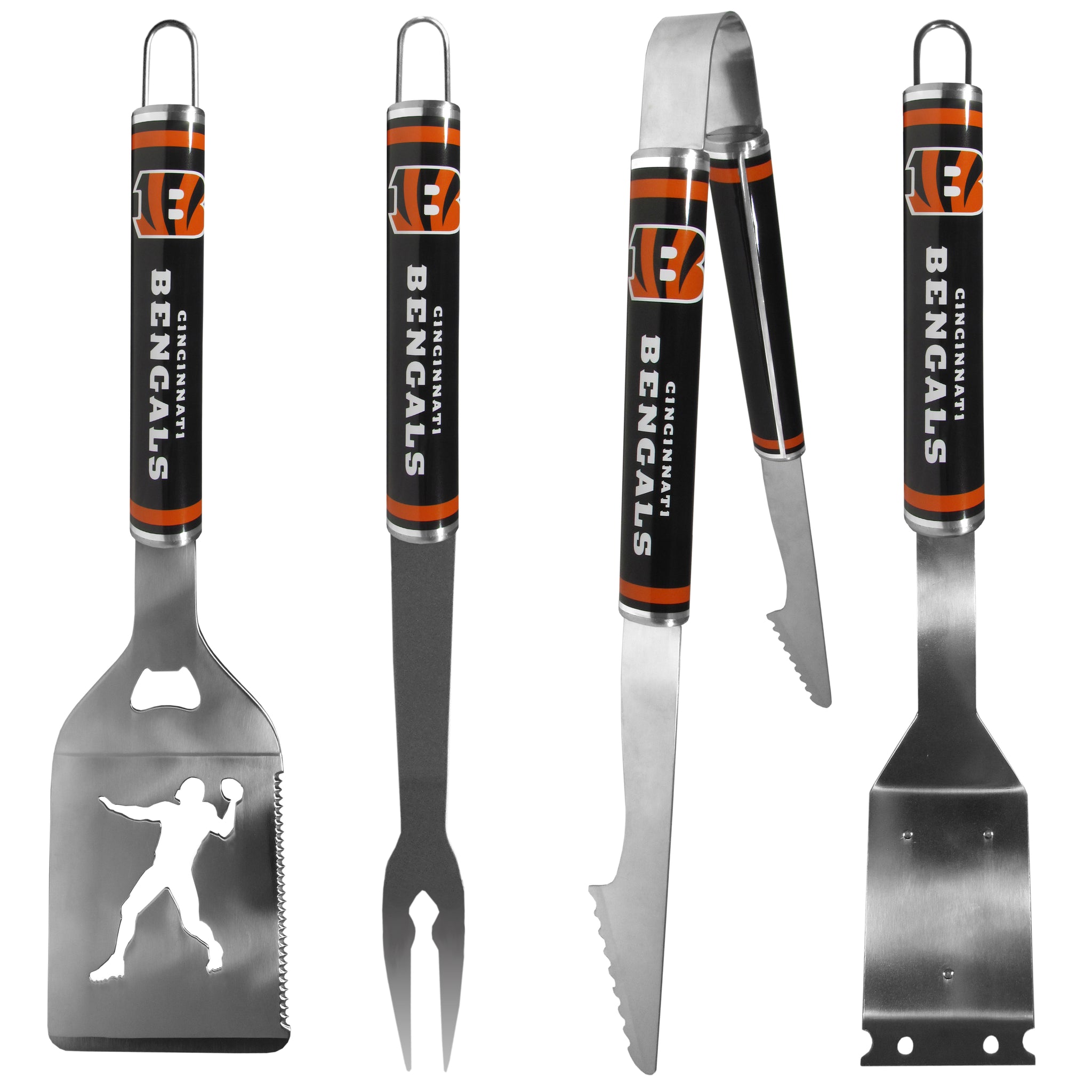Cincinnati Bengals 4 pc Logo Grill Tool Set