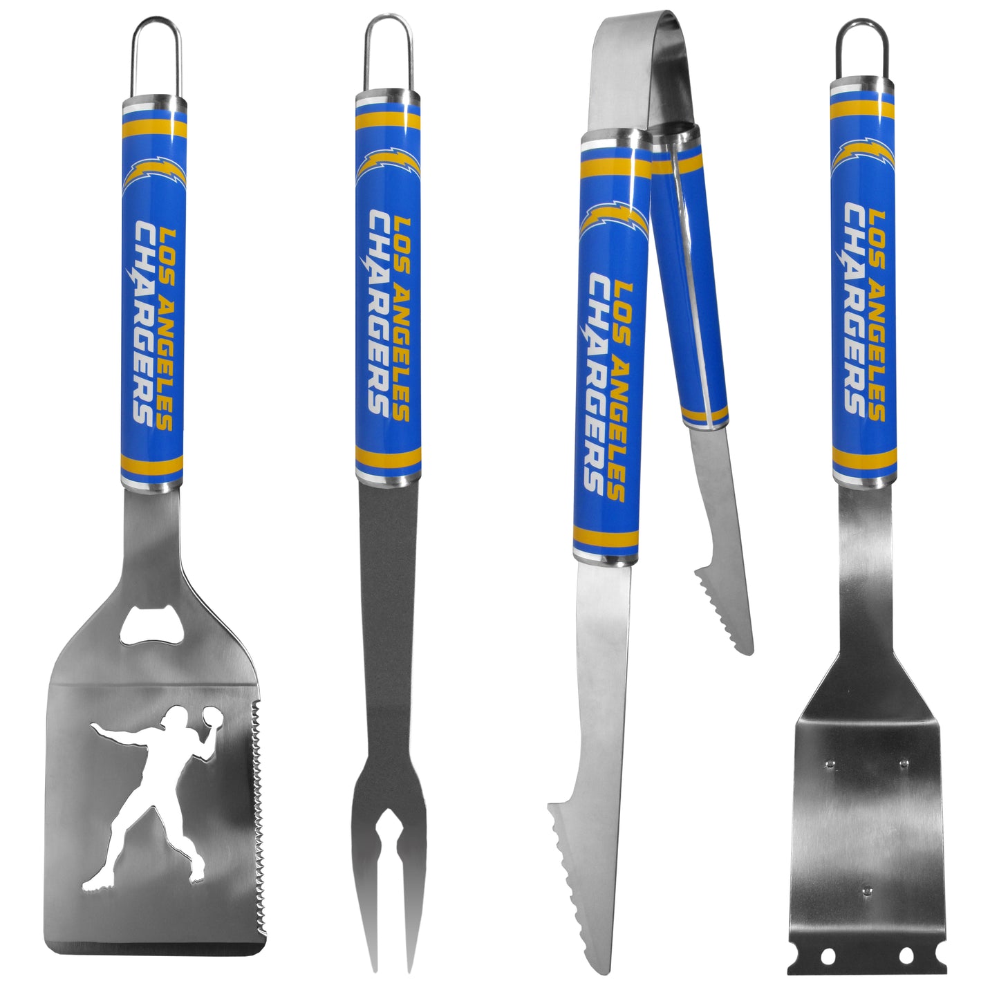 Los Angeles Chargers 4 pc Logo Grill Tool Set
