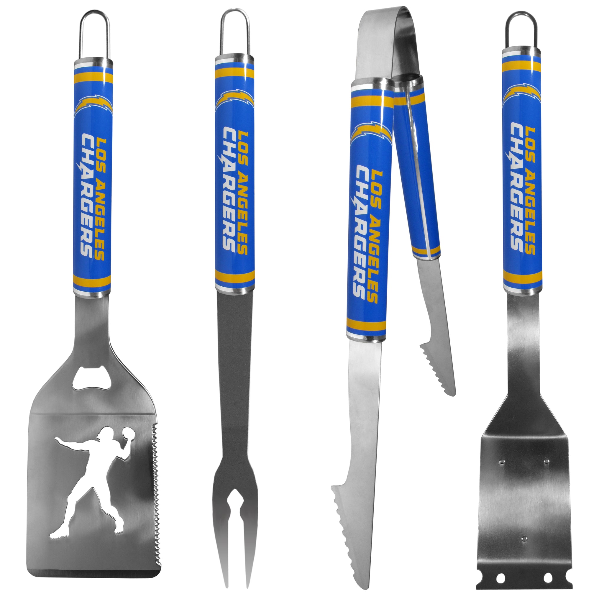Los Angeles Chargers 4 pc Logo Grill Tool Set