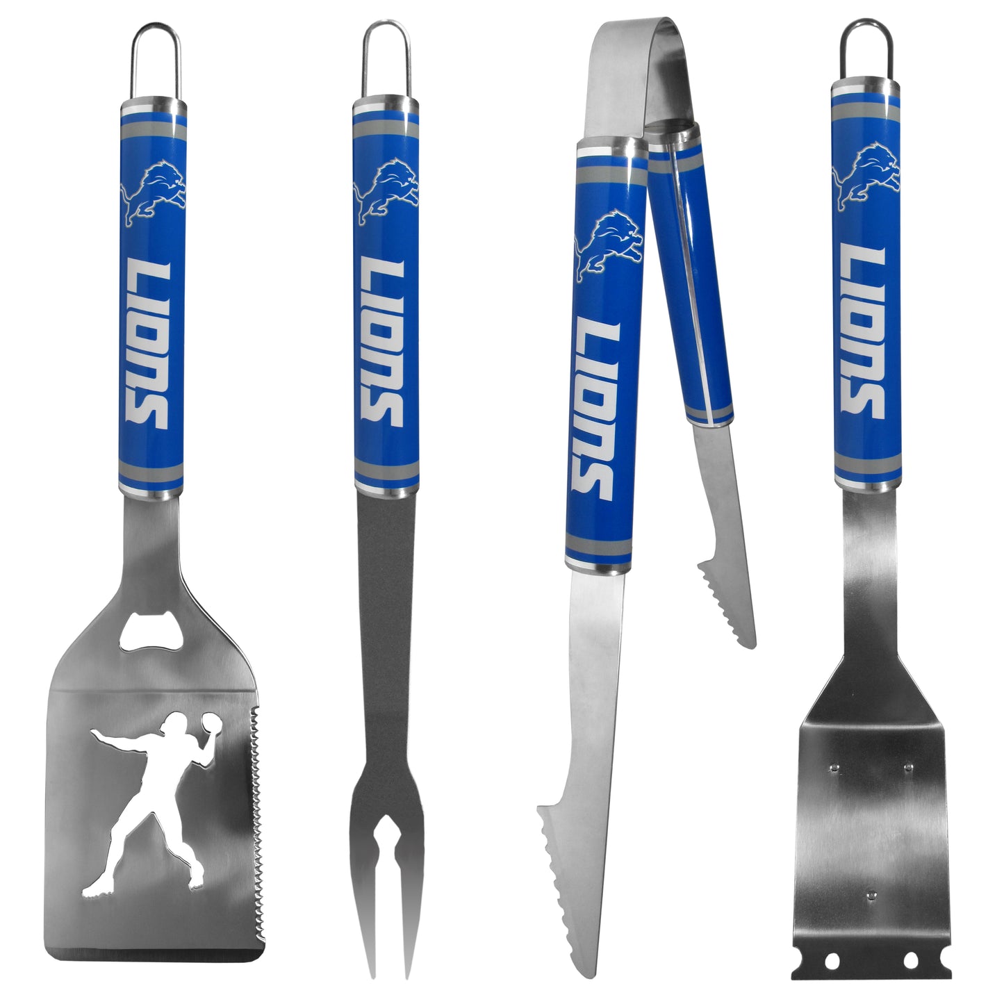 Detroit Lions 4 pc Logo Grill Tool Set