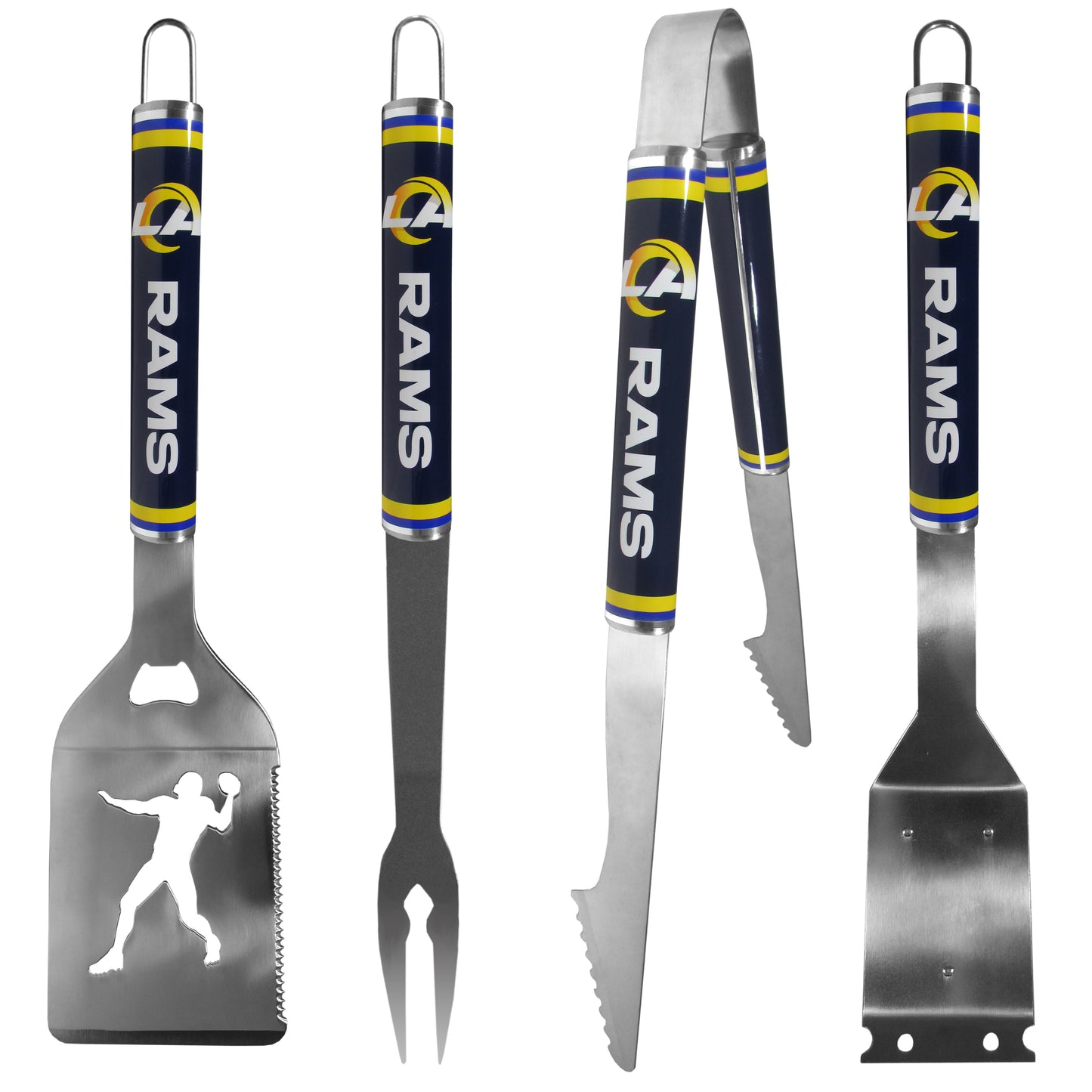 Los Angeles Rams 4 pc Logo Grill Tool Set