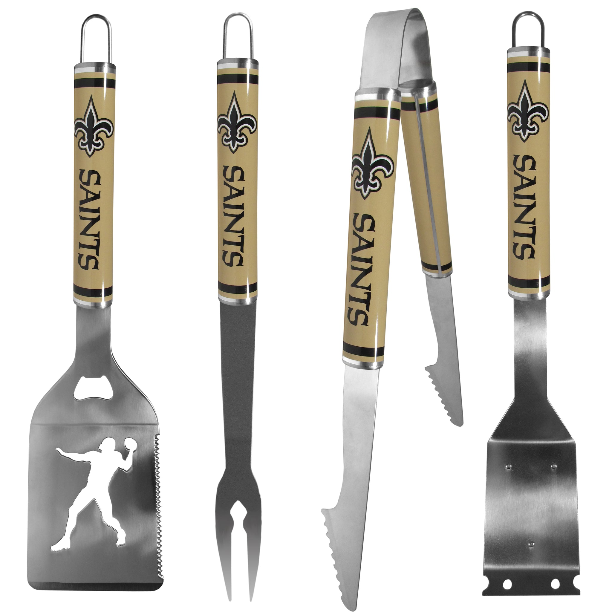 New Orleans Saints 4 pc Logo Grill Tool Set
