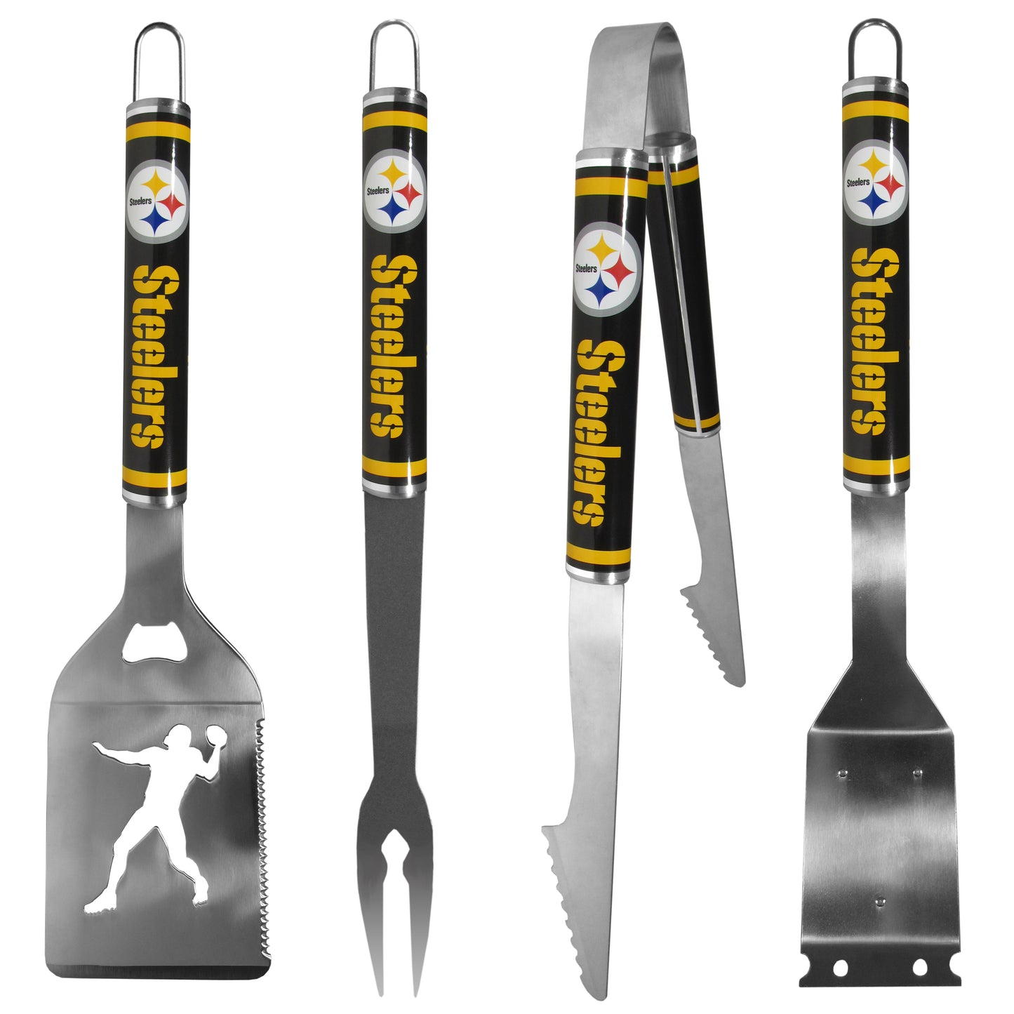 Pittsburgh Steelers 4 pc Logo Grill Tool Set