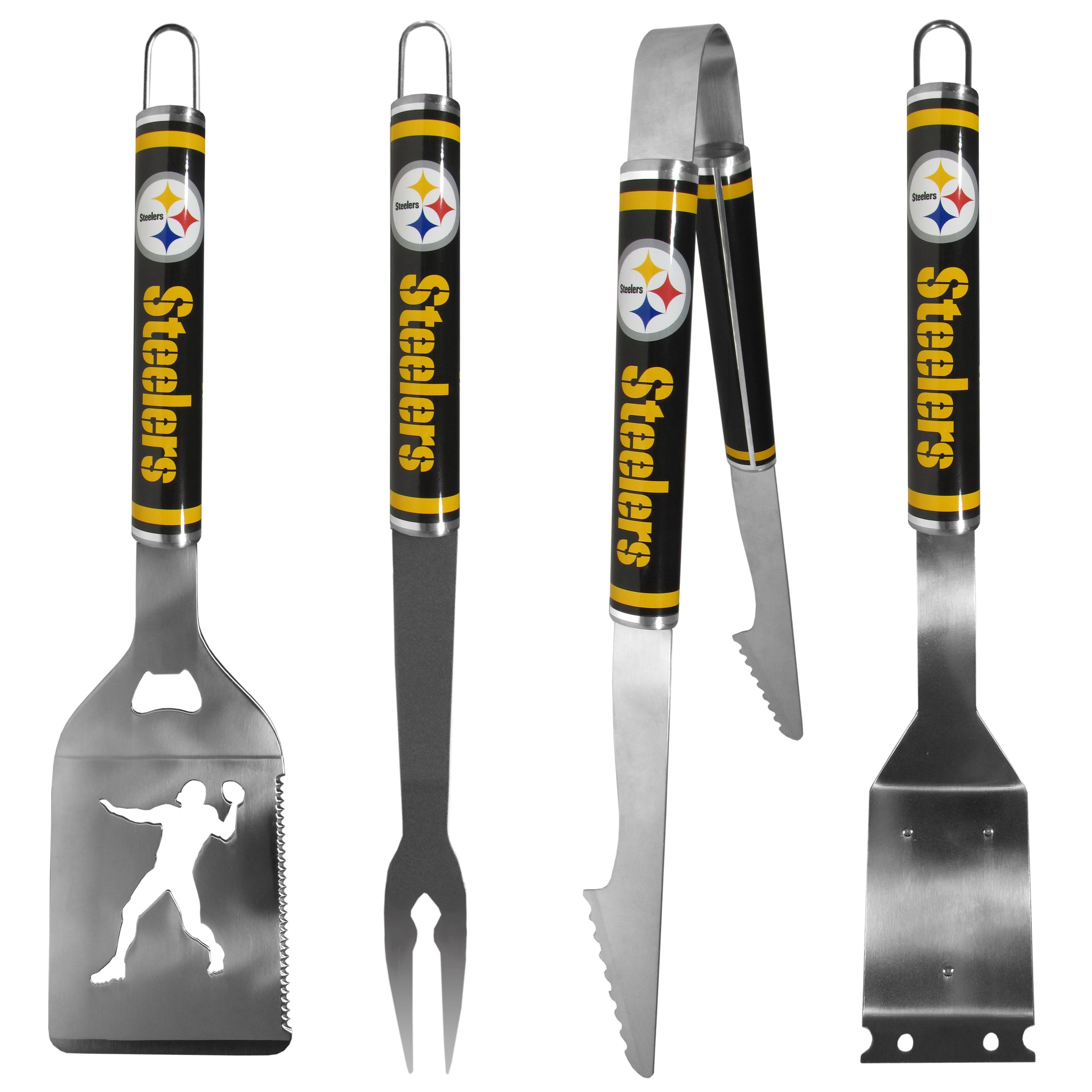 Pittsburgh Steelers 4 pc Logo Grill Tool Set