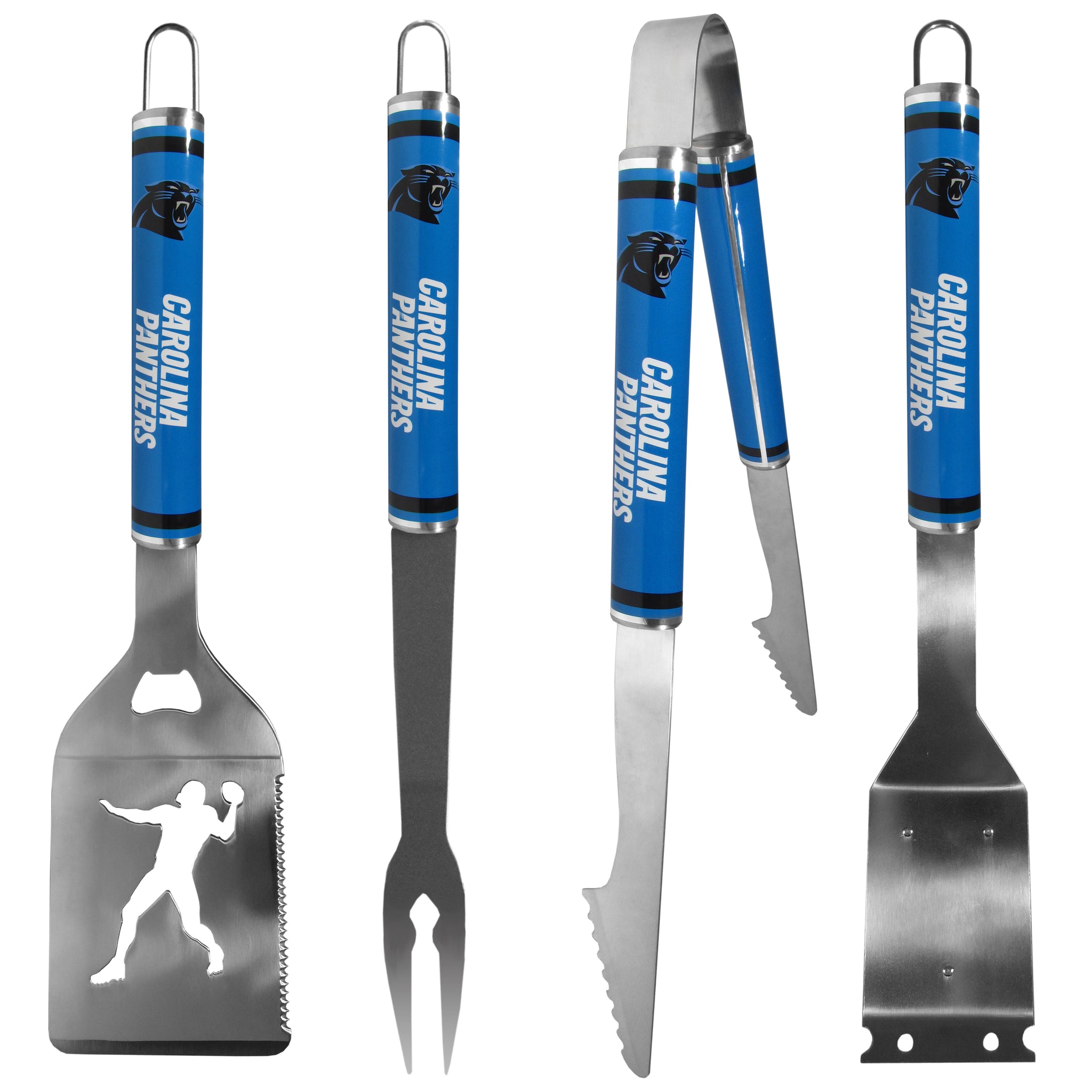 Carolina Panthers 4 pc Logo Grill Tool Set