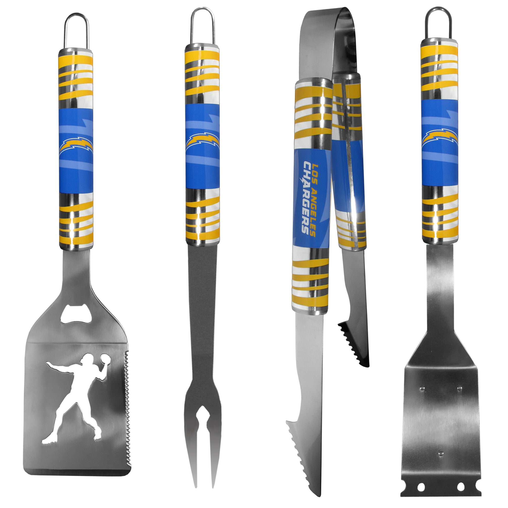 Los Angeles Chargers 4 pc Steel Grill Tool Set