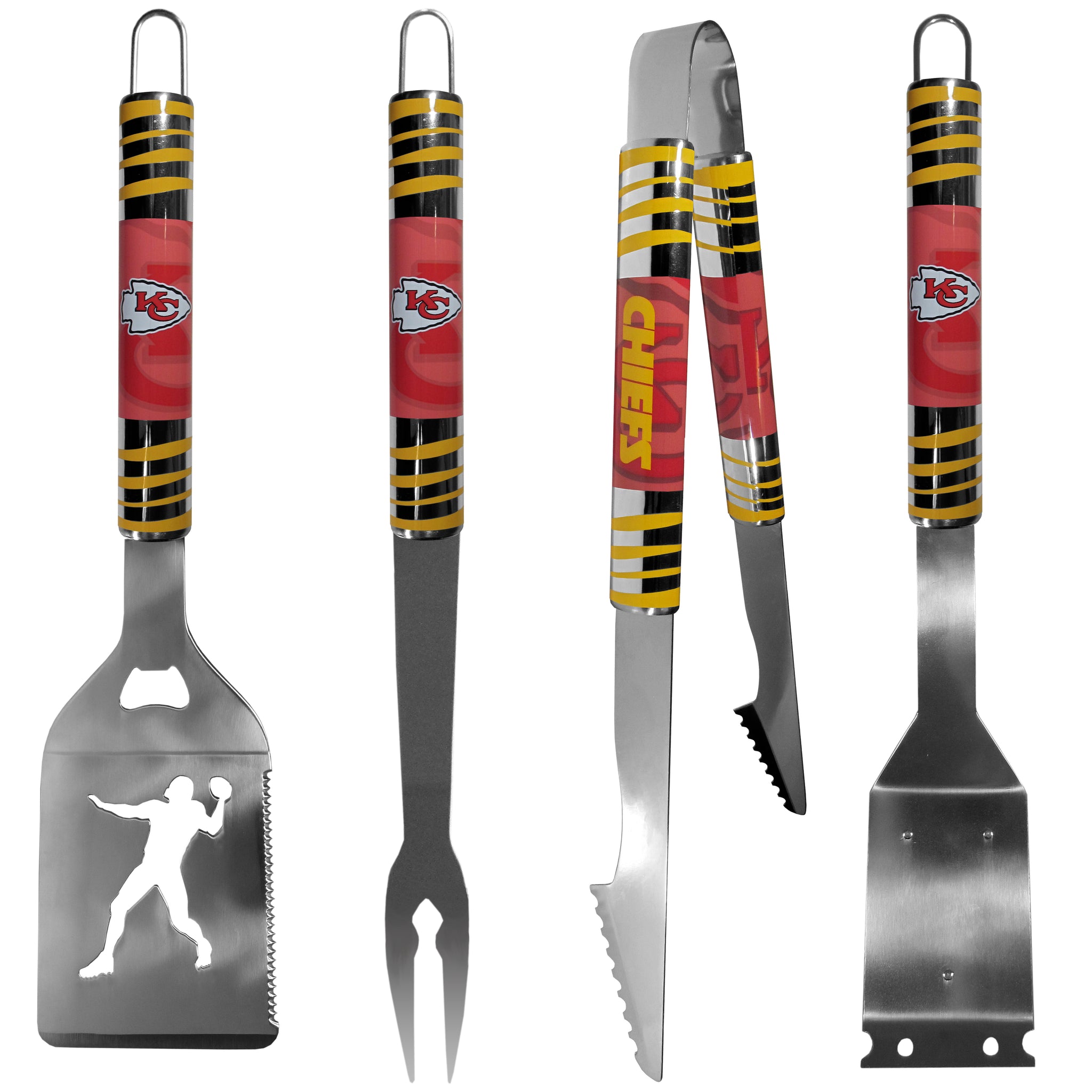 Kansas City Chiefs 4 pc Steel Grill Tool Set