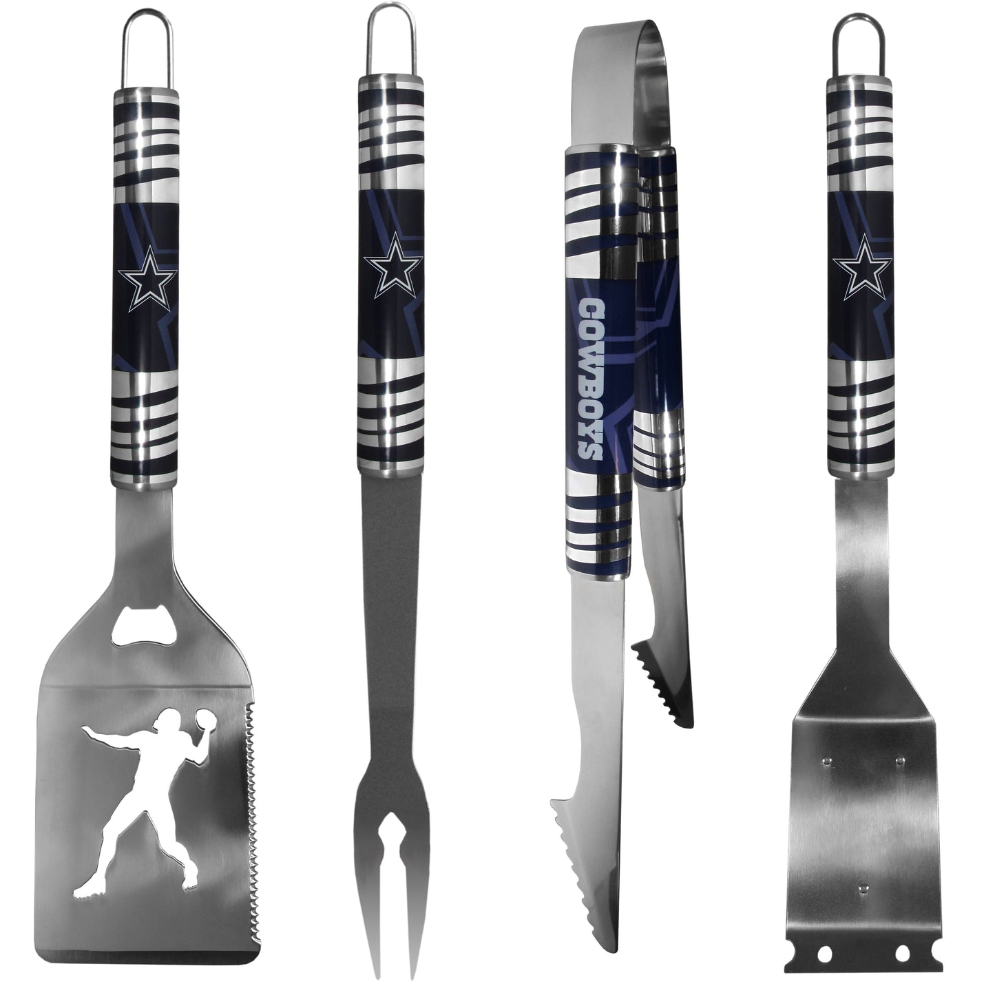 Dallas Cowboys 4 pc Steel Grill Tool Set