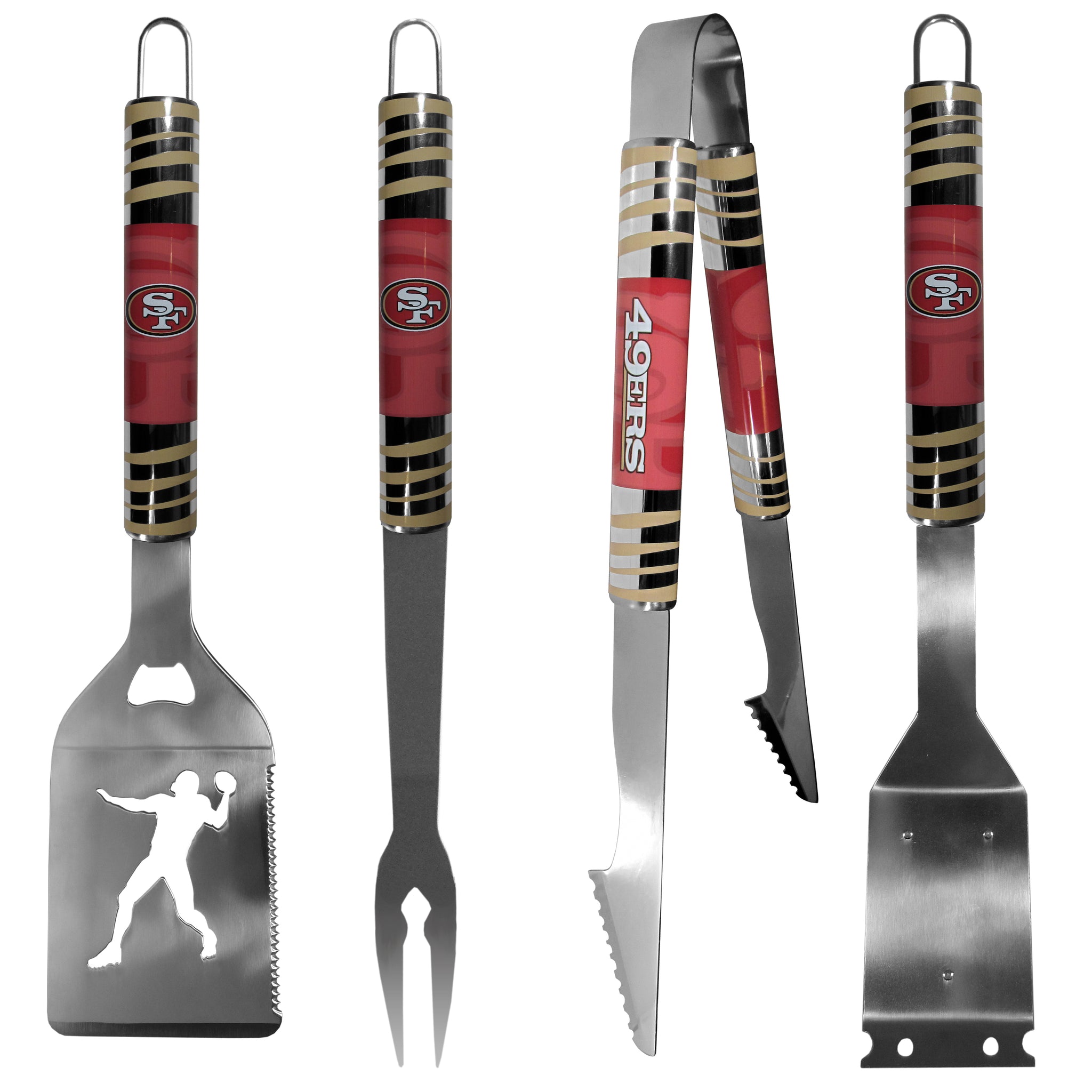 San Francisco 49ers 4 pc Steel Grill Tool Set