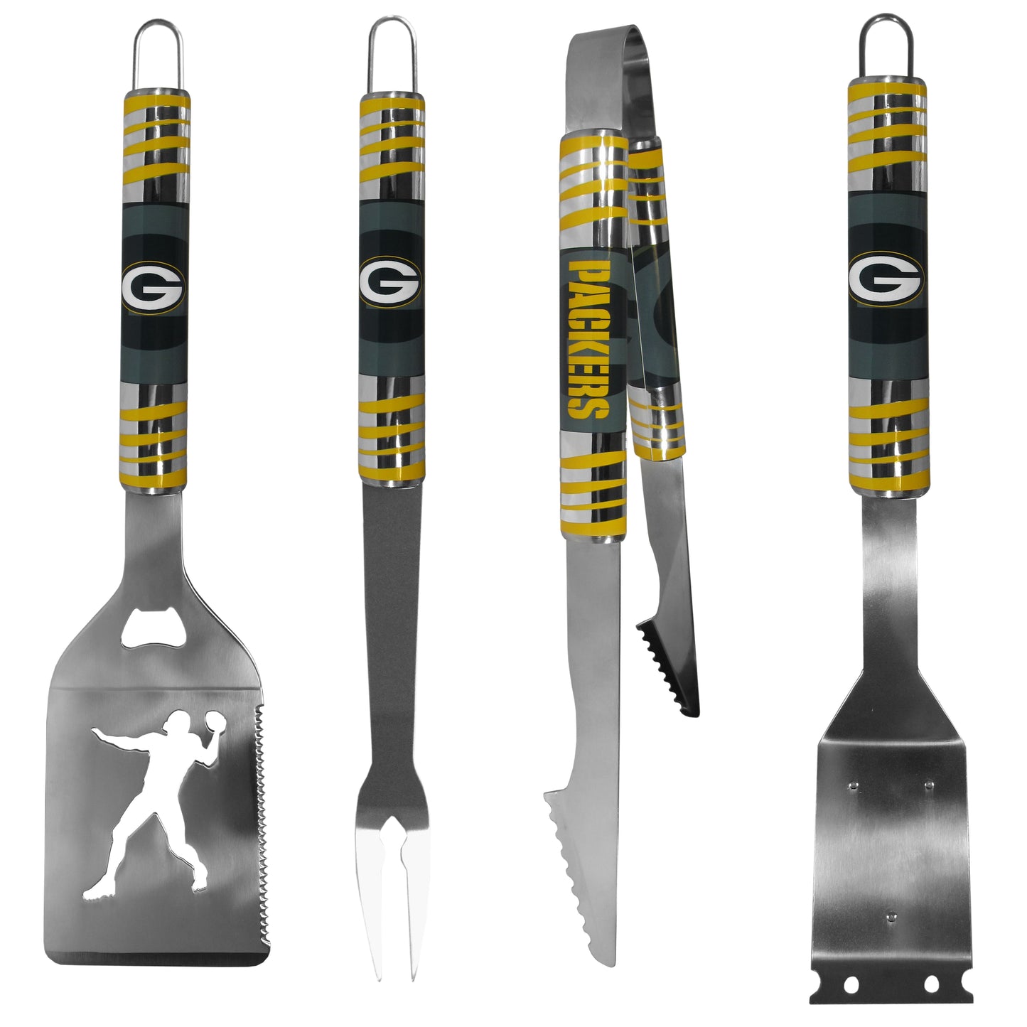 Green Bay Packers 4 pc Steel Grill Tool Set