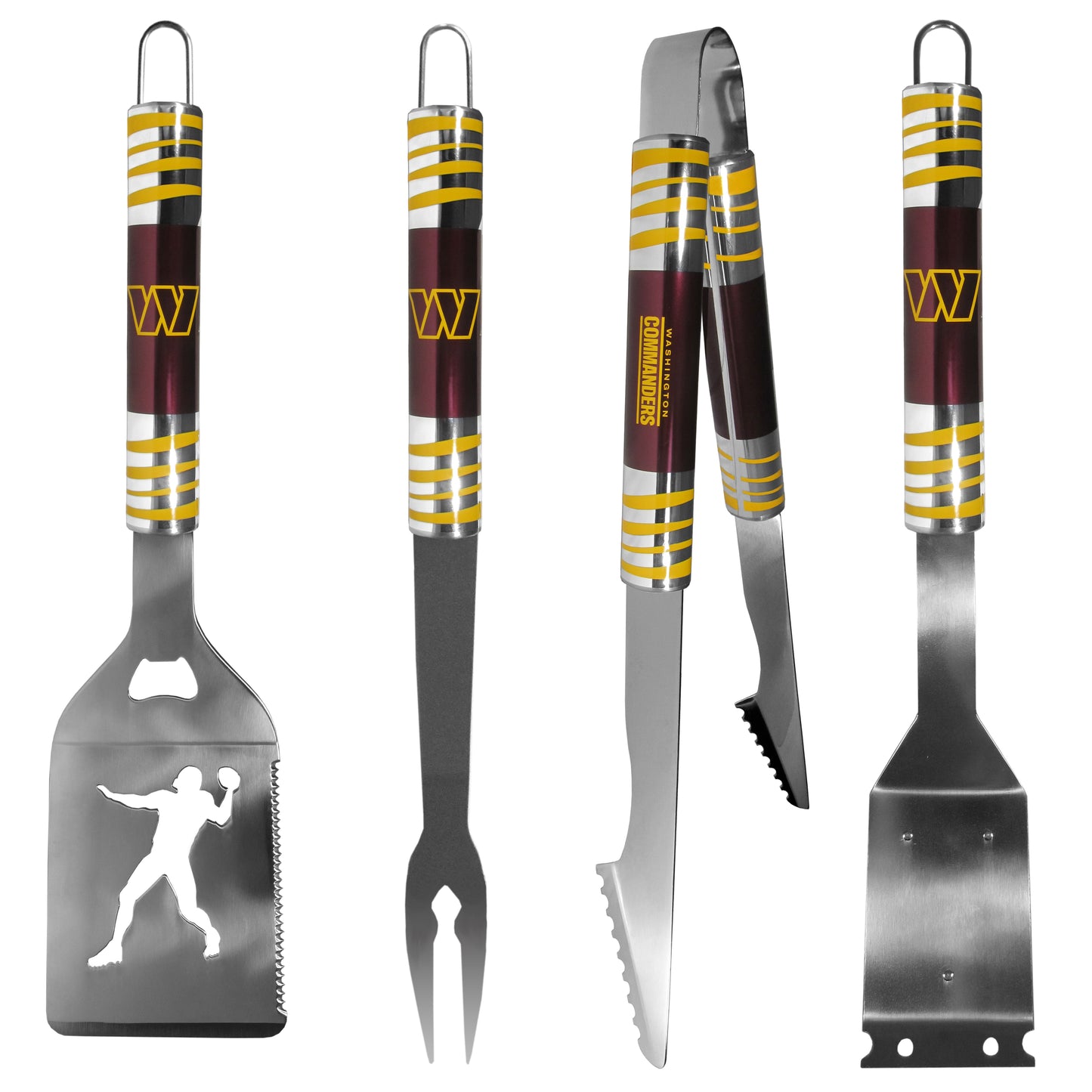 Washington Commanders 4 pc Steel Grill Tool Set