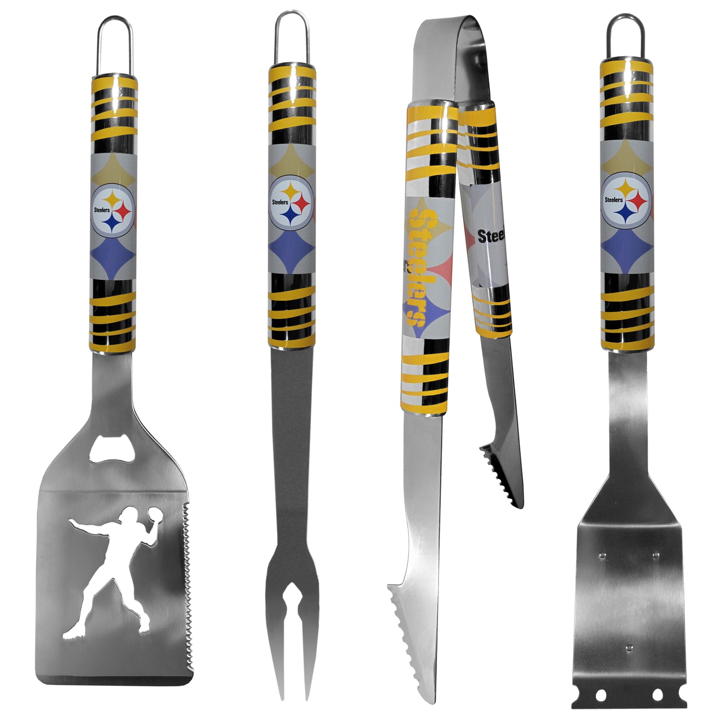 Pittsburgh Steelers 4 pc Steel Grill Tool Set