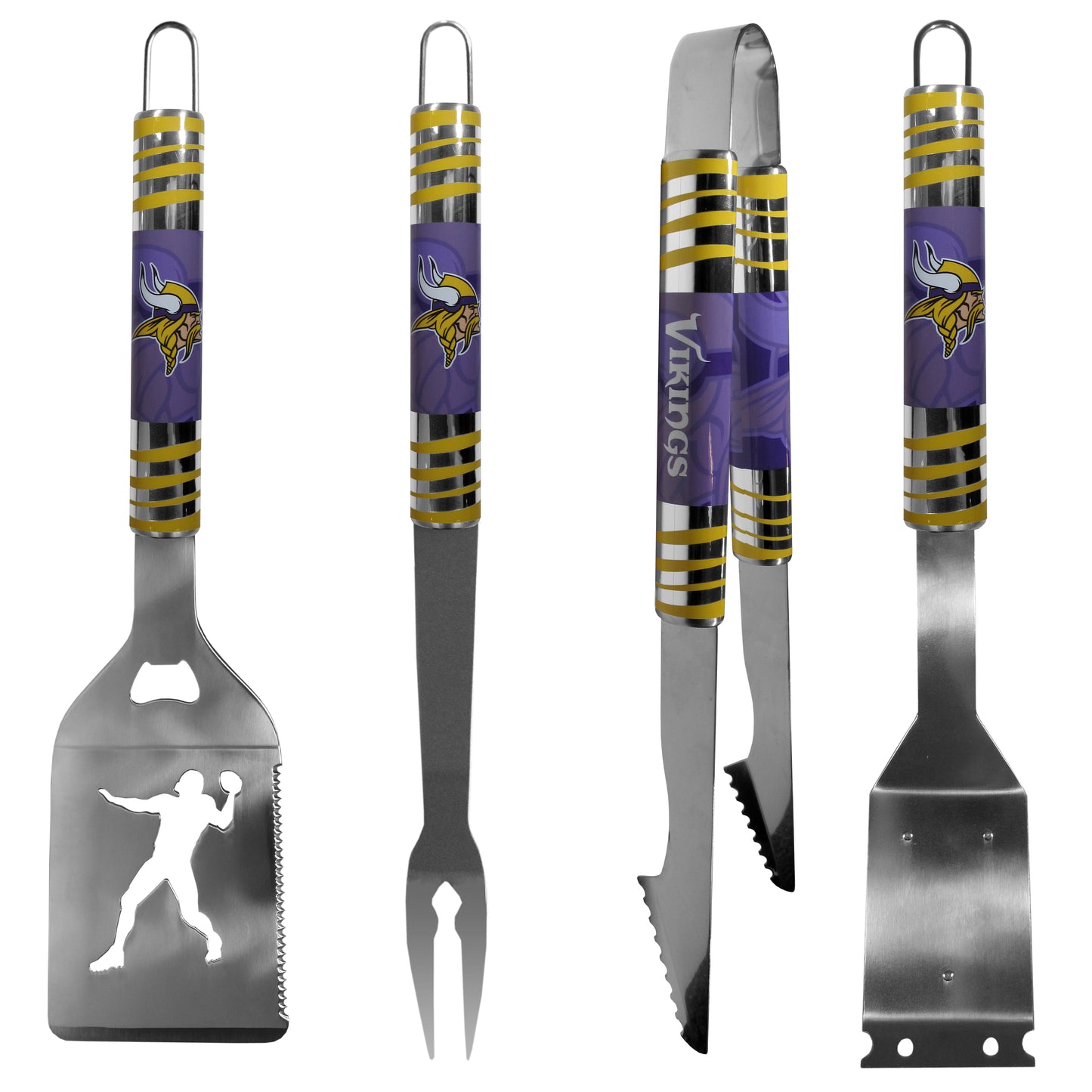 Minnesota Vikings 4 pc Steel Grill Tool Set