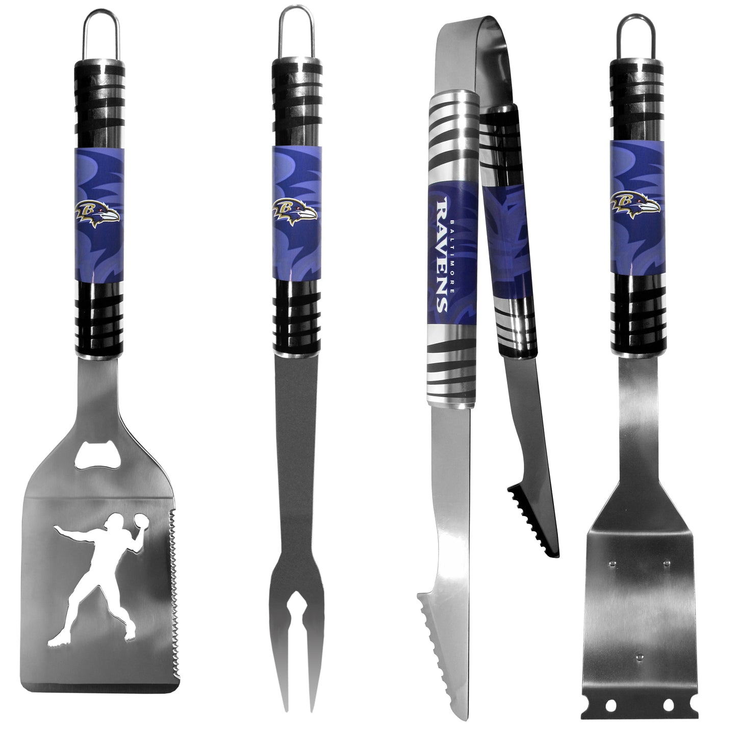 Baltimore Ravens 4 pc Steel Grill Tool Set