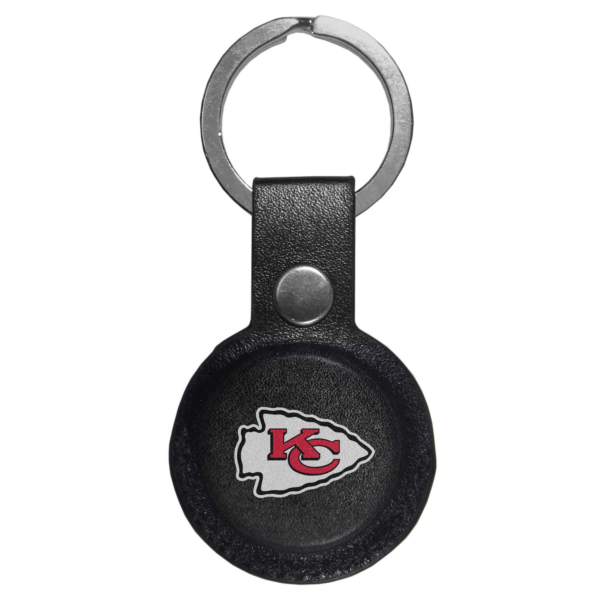 Kansas City Chiefs AirTag Compatible Leather Key Chain