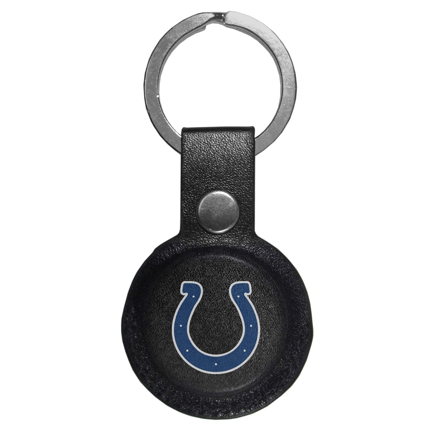 Indianapolis Colts AirTag Compatible Leather Key Chain