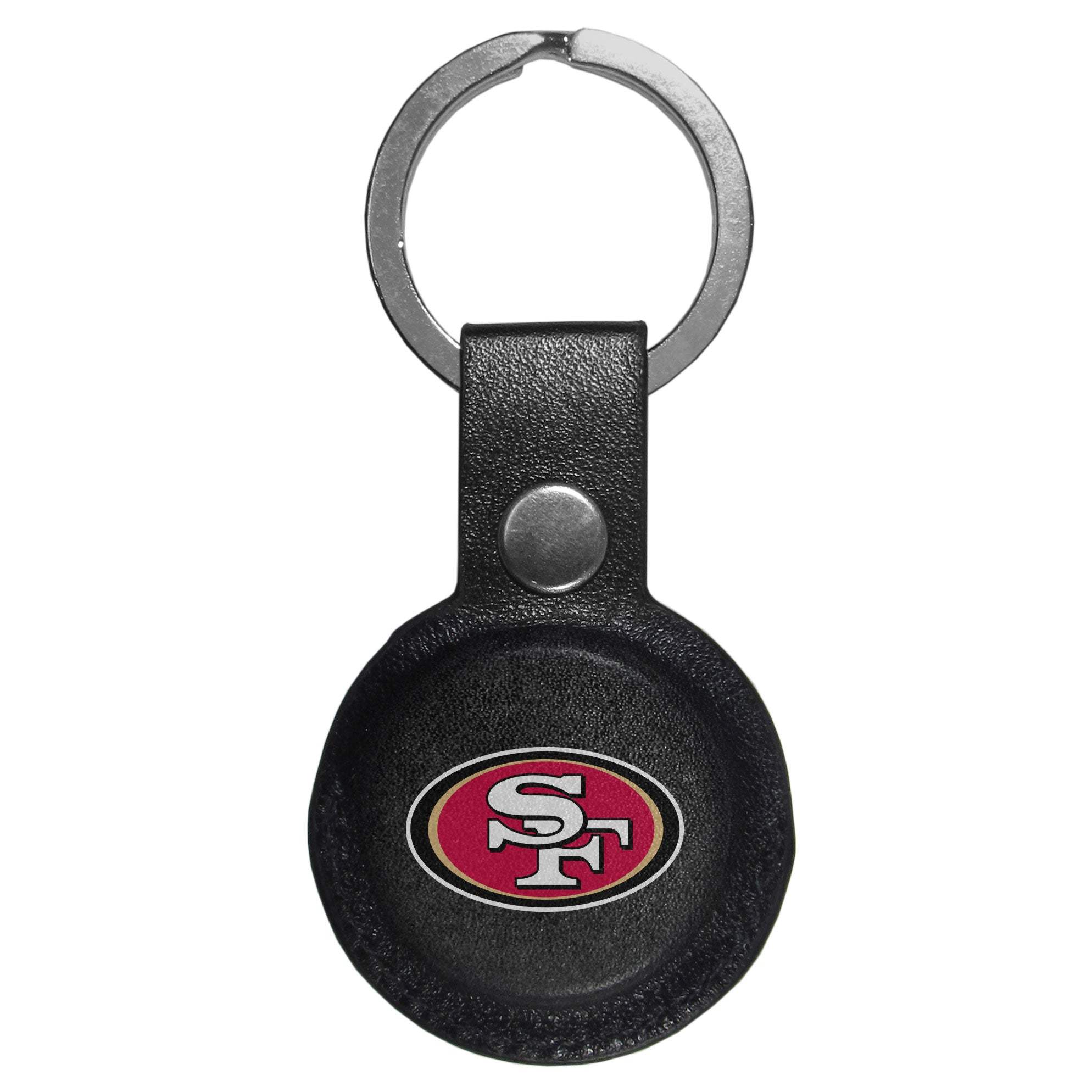 San Francisco 49ers AirTag Compatible Leather Key Chain