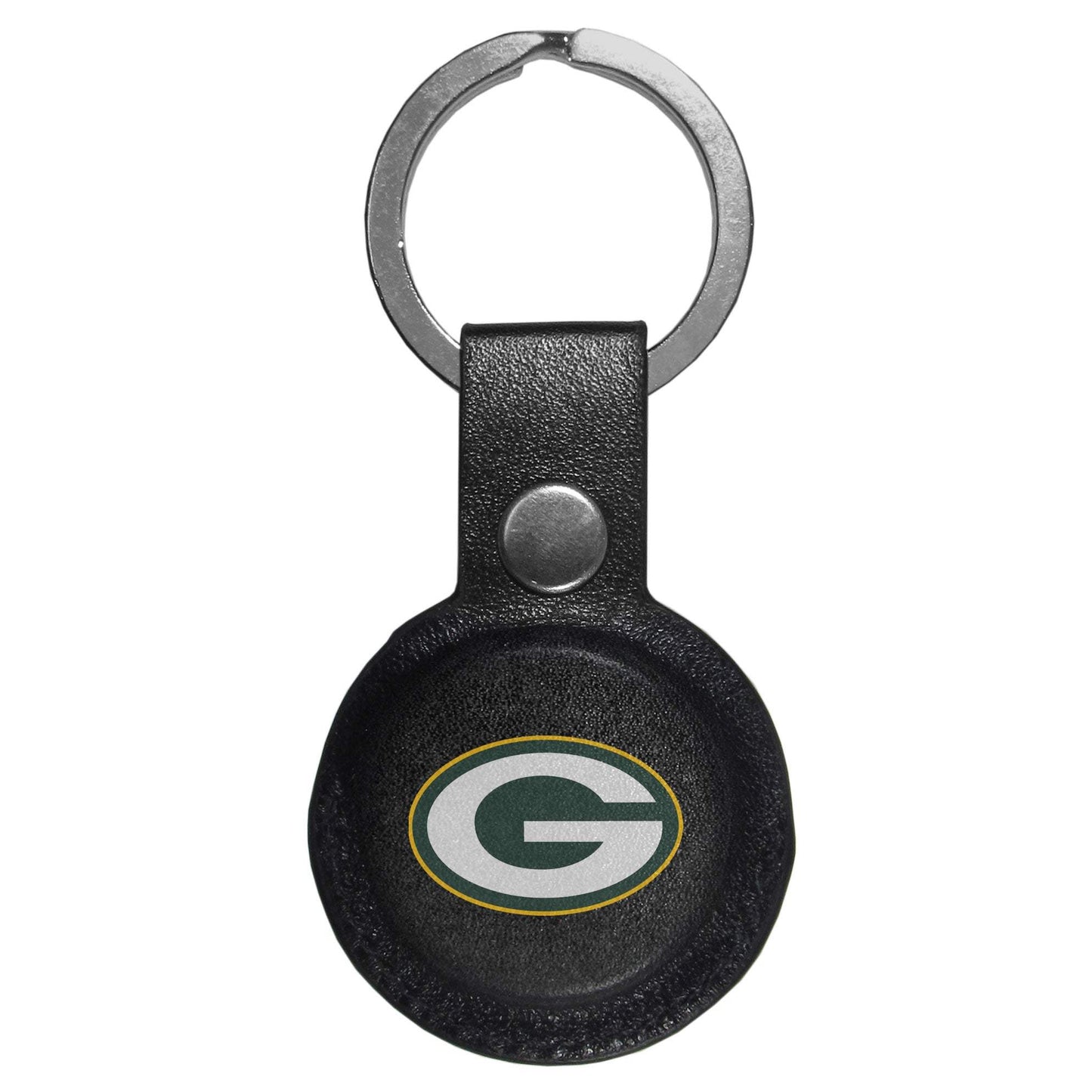 Green Bay Packers AirTag Compatible Leather Key Chain