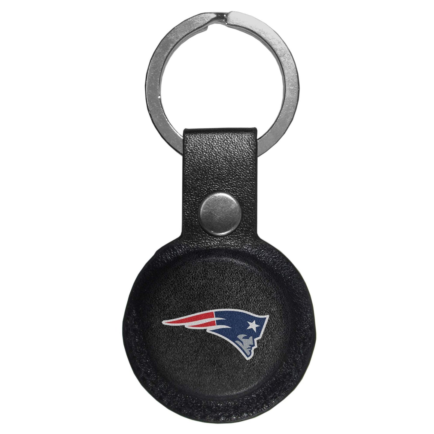 New England Patriots AirTag Compatible Leather Key Chain