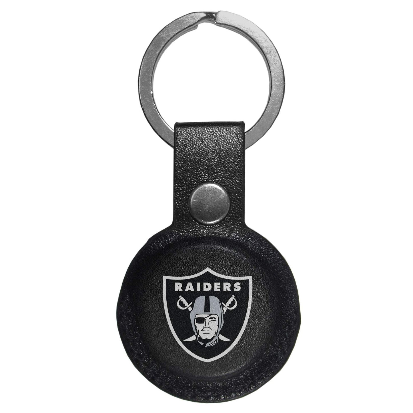 Las Vegas Raiders AirTag Compatible Leather Key Chain