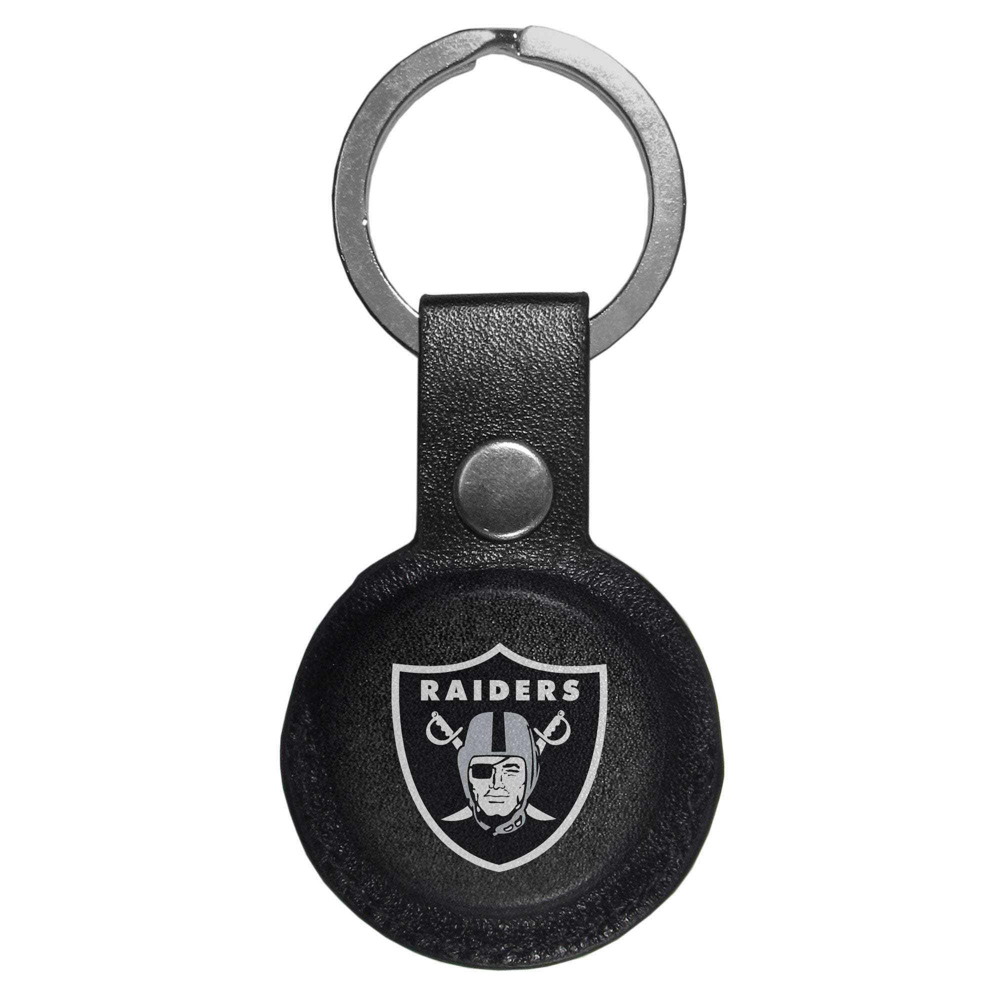 Las Vegas Raiders AirTag Compatible Leather Key Chain