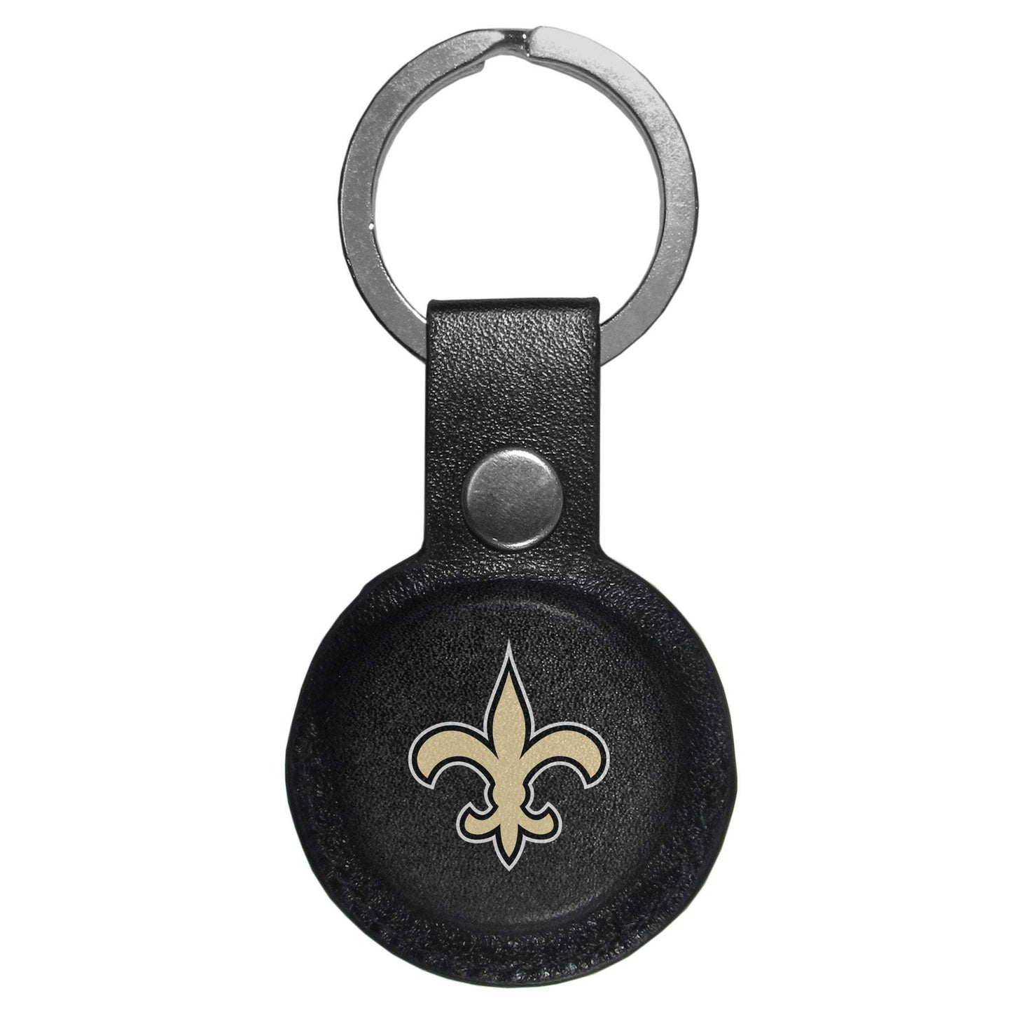 New Orleans Saints AirTag Compatible Leather Key Chain